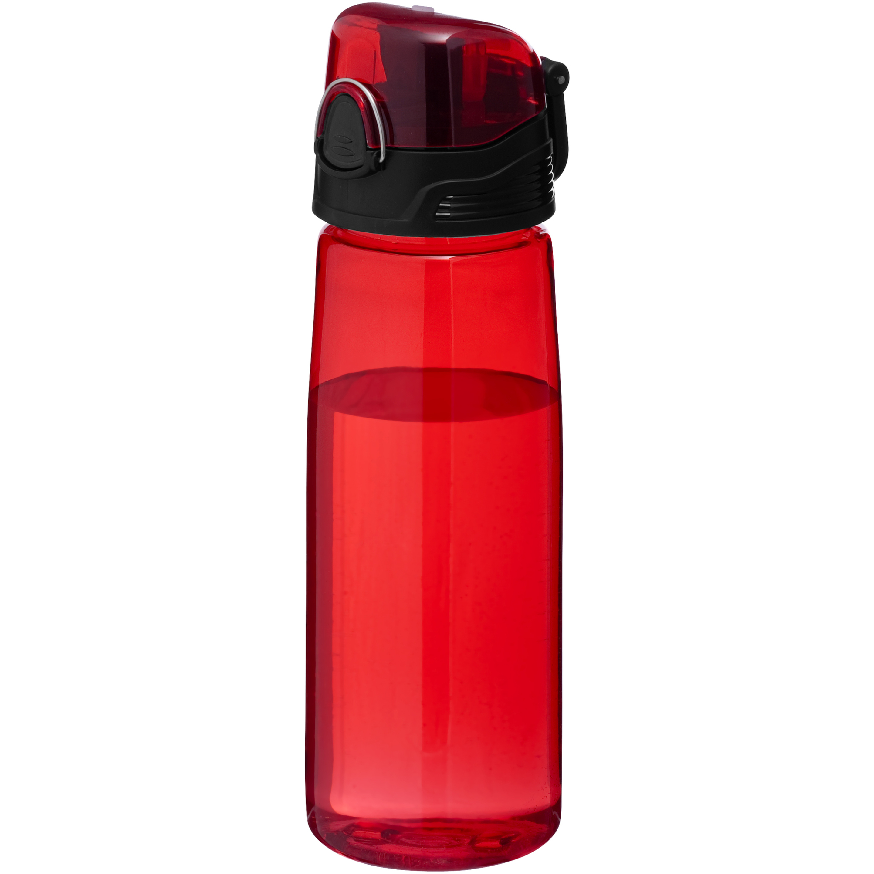 Botella Deportiva Modelo Capri Bullet (Transparente Rojo)