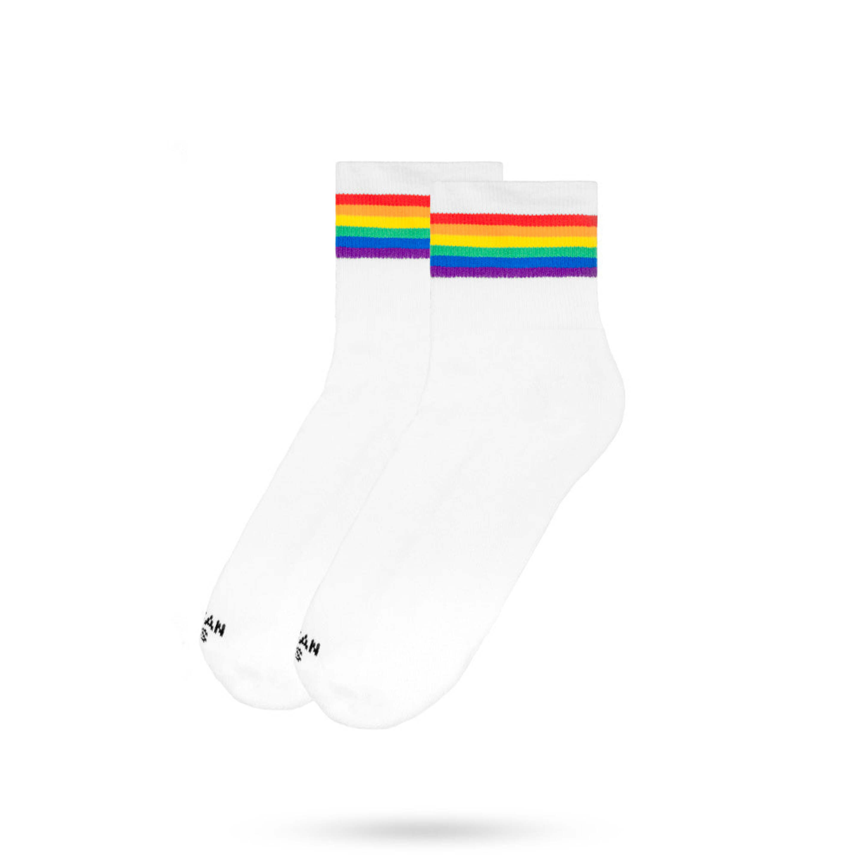 Meias American Socks - Rainbow Pride - Ankle High - blanco - 