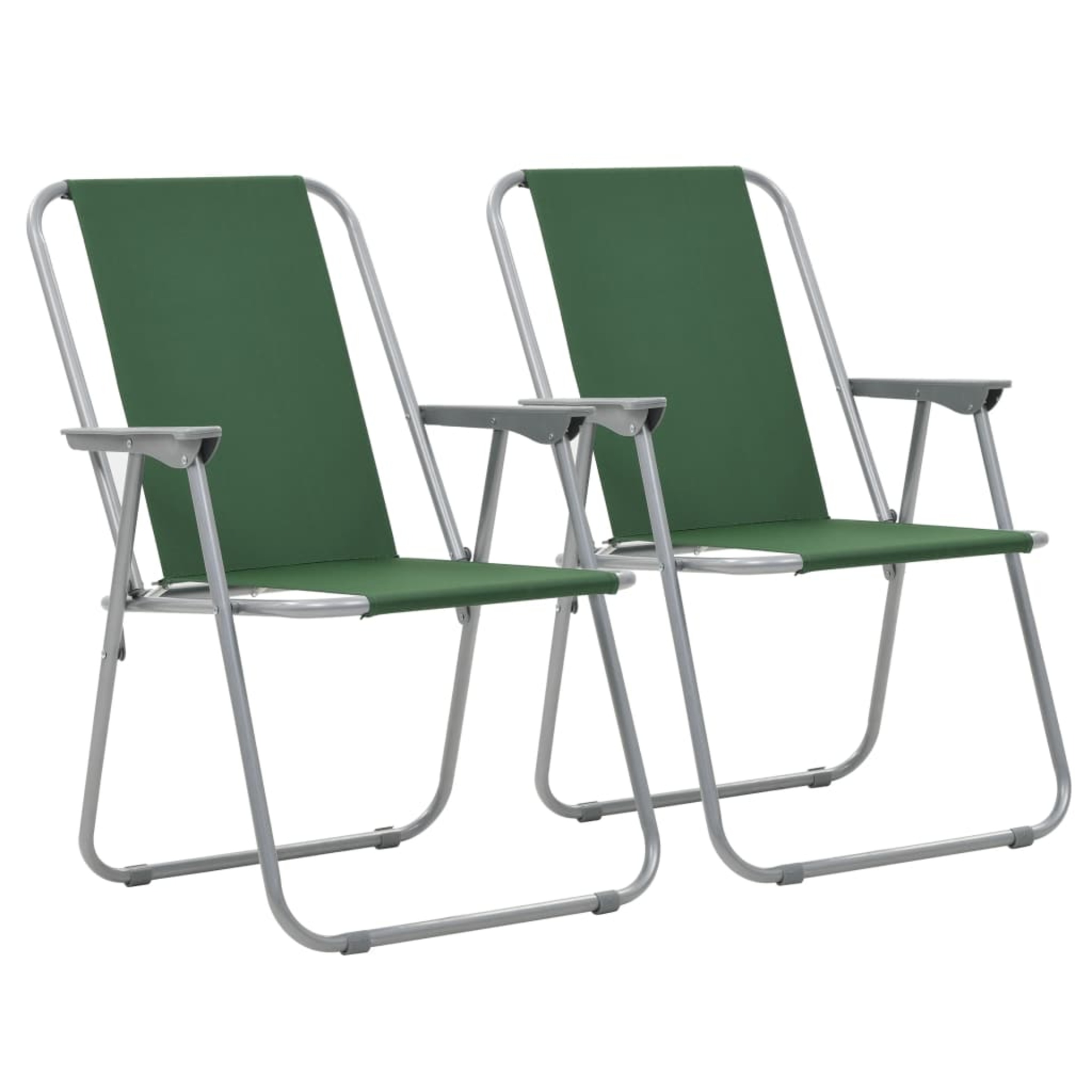 Vidaxl Cadeiras De Campismo Dobráveis 2 Pcs 52x59x80 Cm Verde