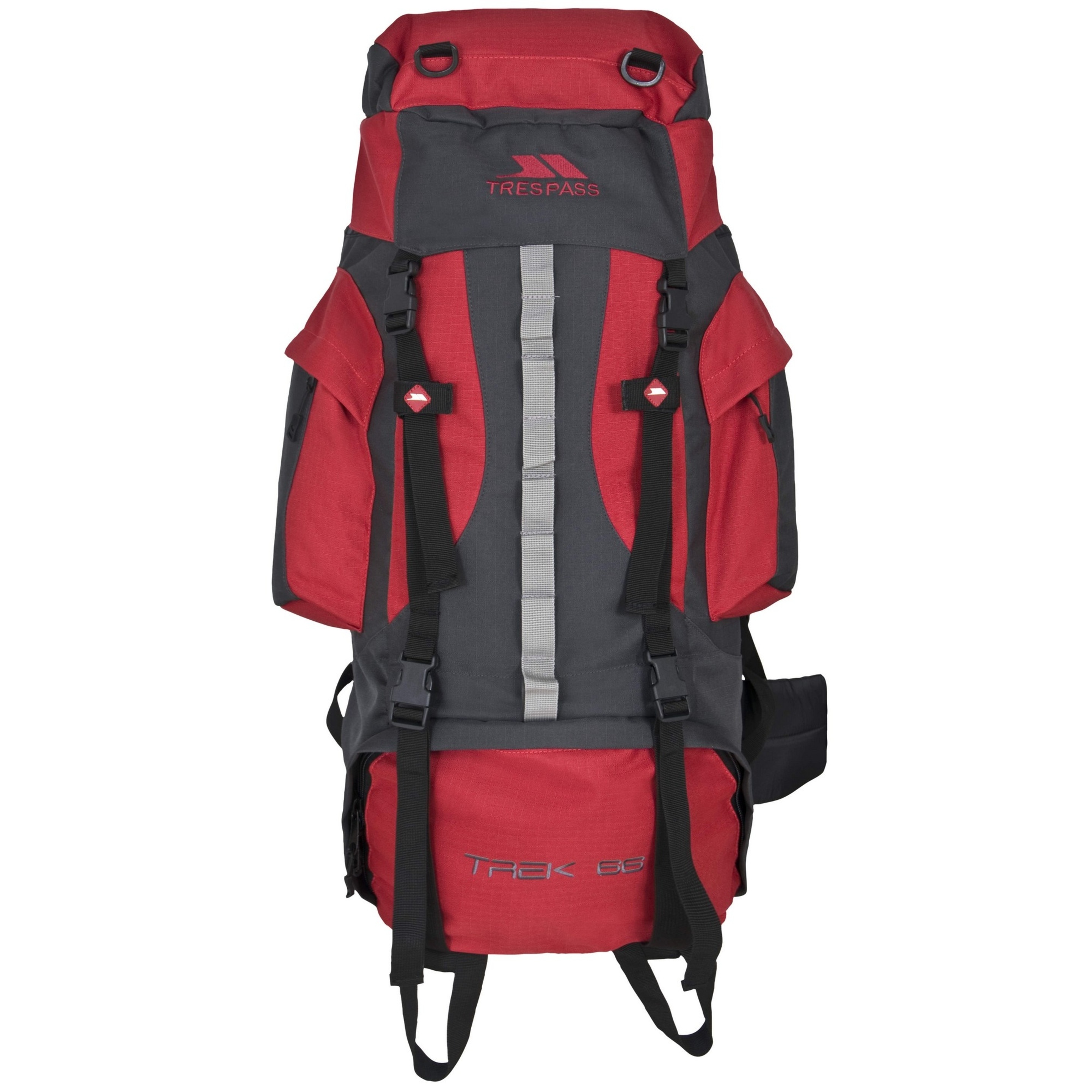 Trespass - Mochila De Acampada / Hiking Modelo Trek 66 (66 Litros) - Acampada / Camping (Rojo)