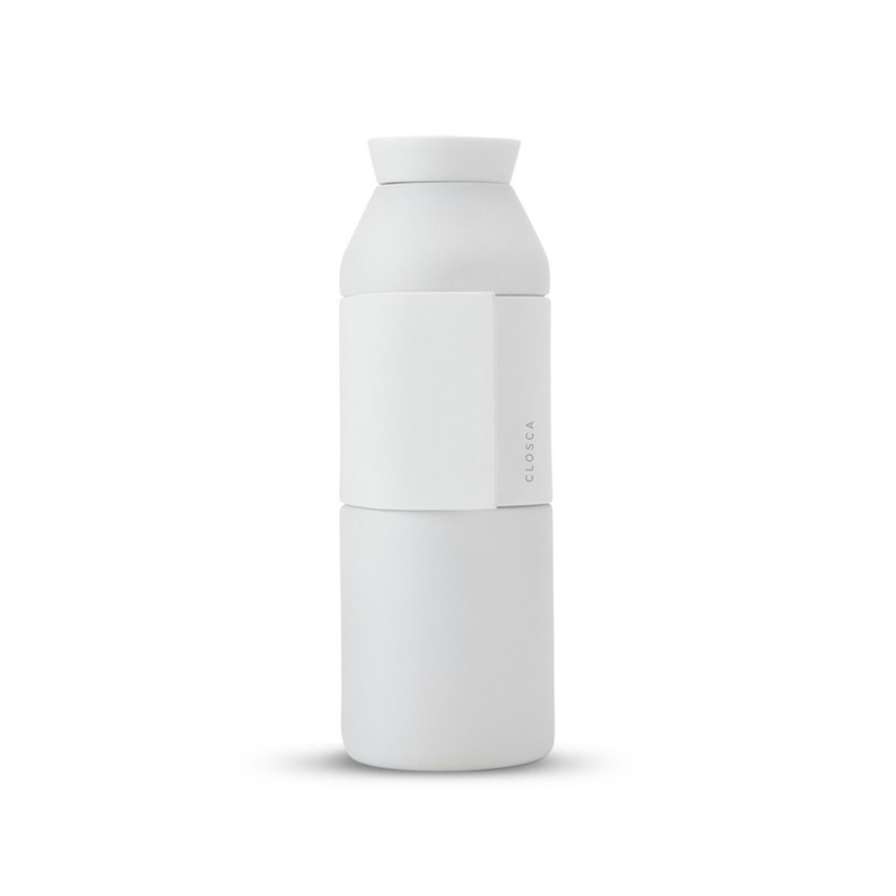 Botella De Agua De Acero Inoxidable Wave White