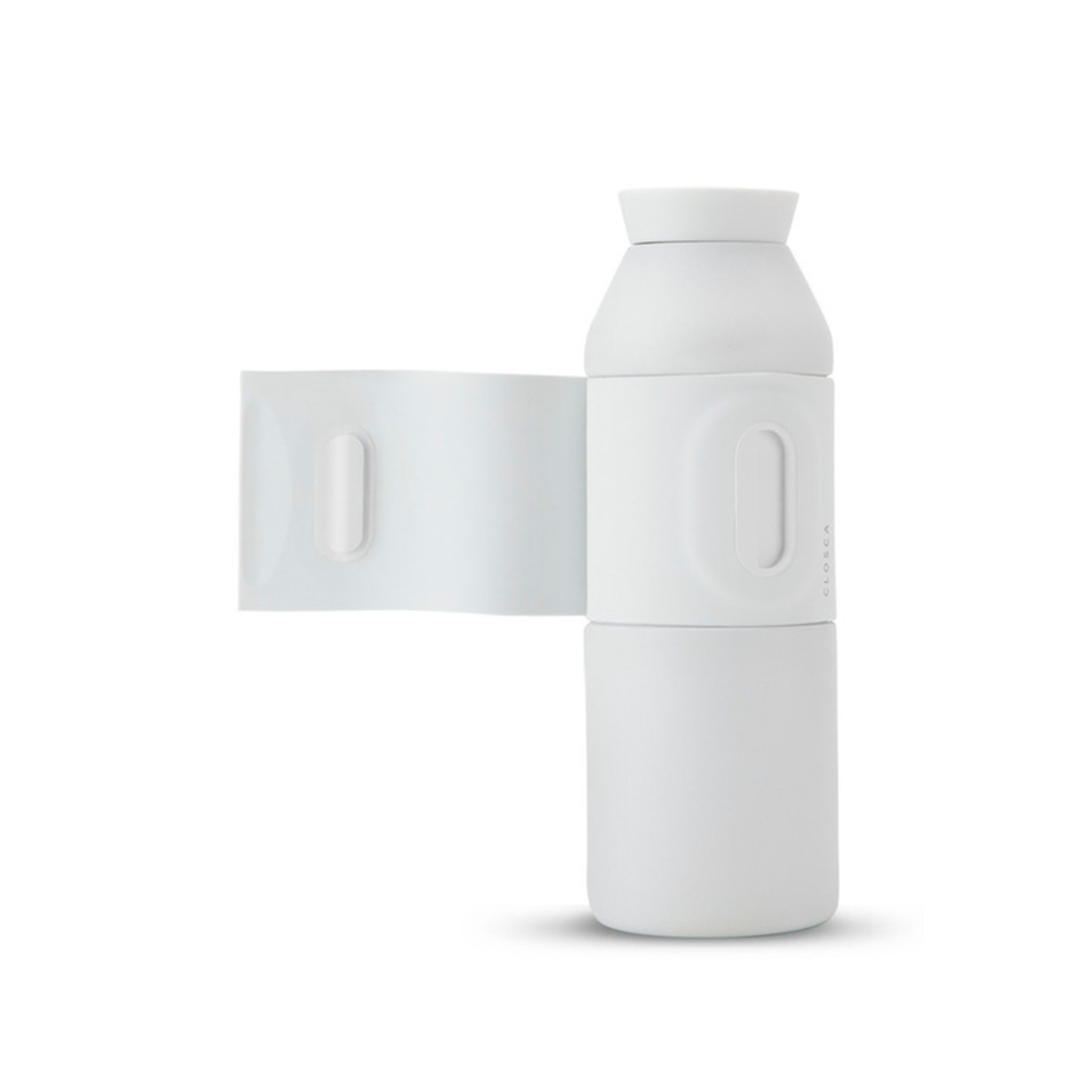 Botella De Agua De Acero Inoxidable Wave White - Blanco - Termo 24 H Frío / 12 H Caliente.  MKP