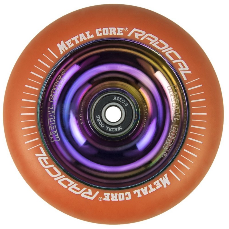 Ruedas Metal Core Radical Nucleo Rainbow Ref. Ror100rw - naranja - 