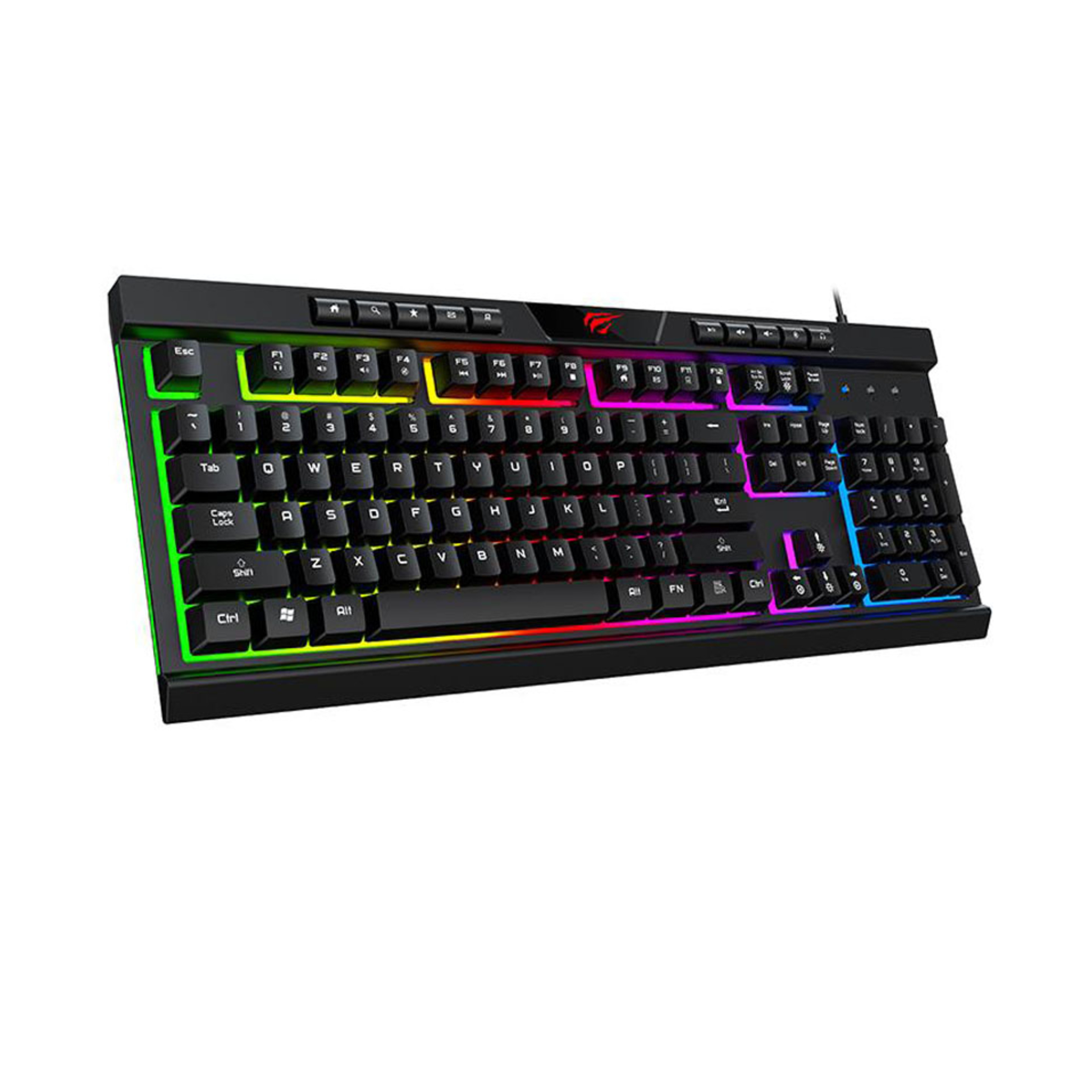 Teclado De Jogos Multifunções Rgb Plug & Play