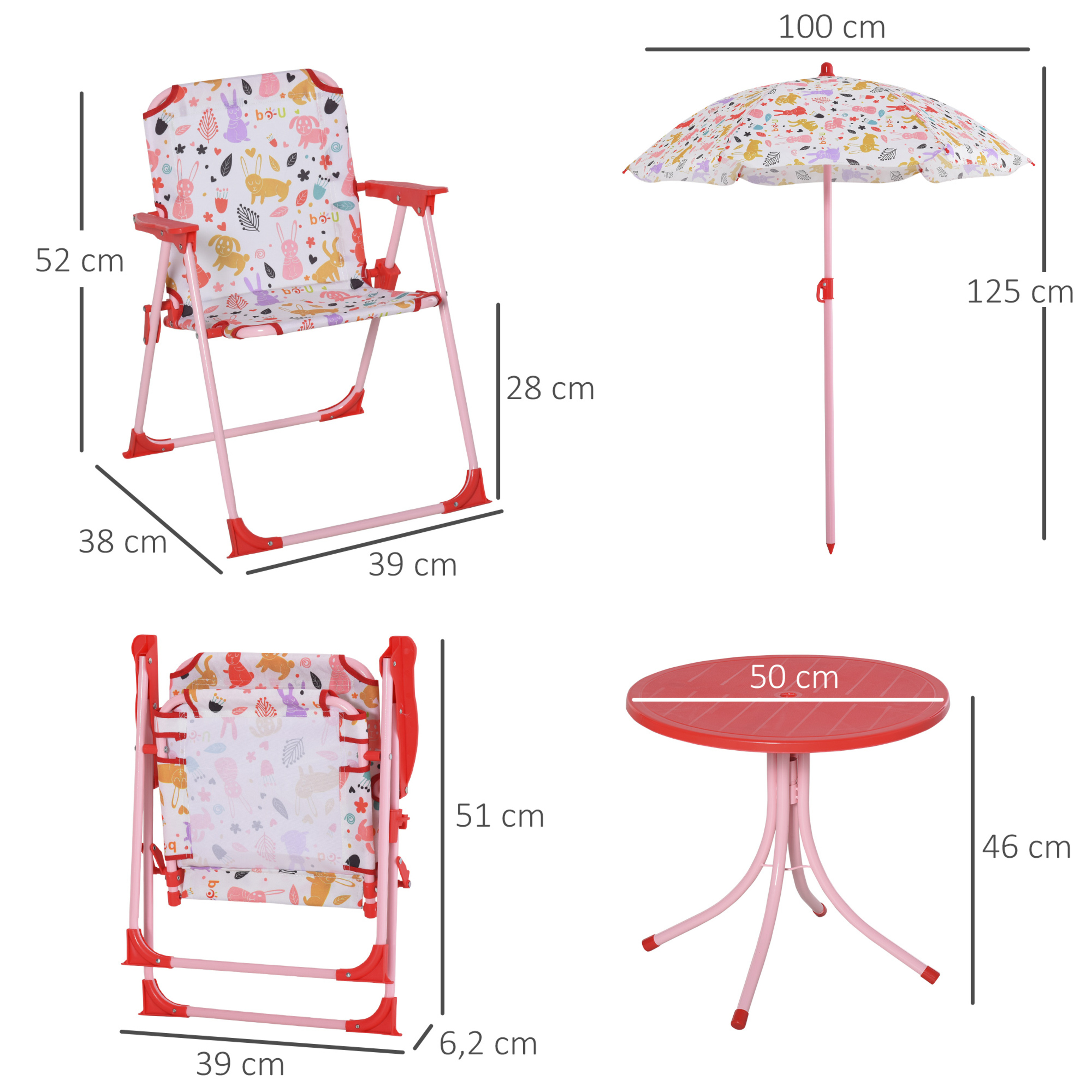 Set Muebles Exterior Outsunny Para Niños