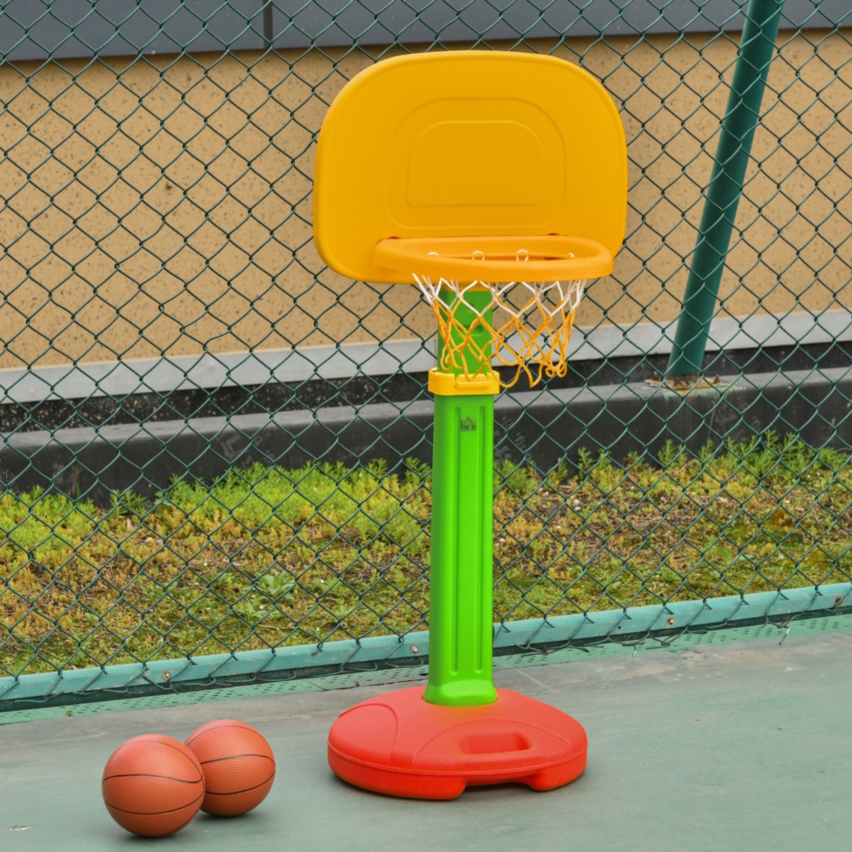 Canasta De Baloncesto Infantil Con Altura Ajustable Multicolor Homcom