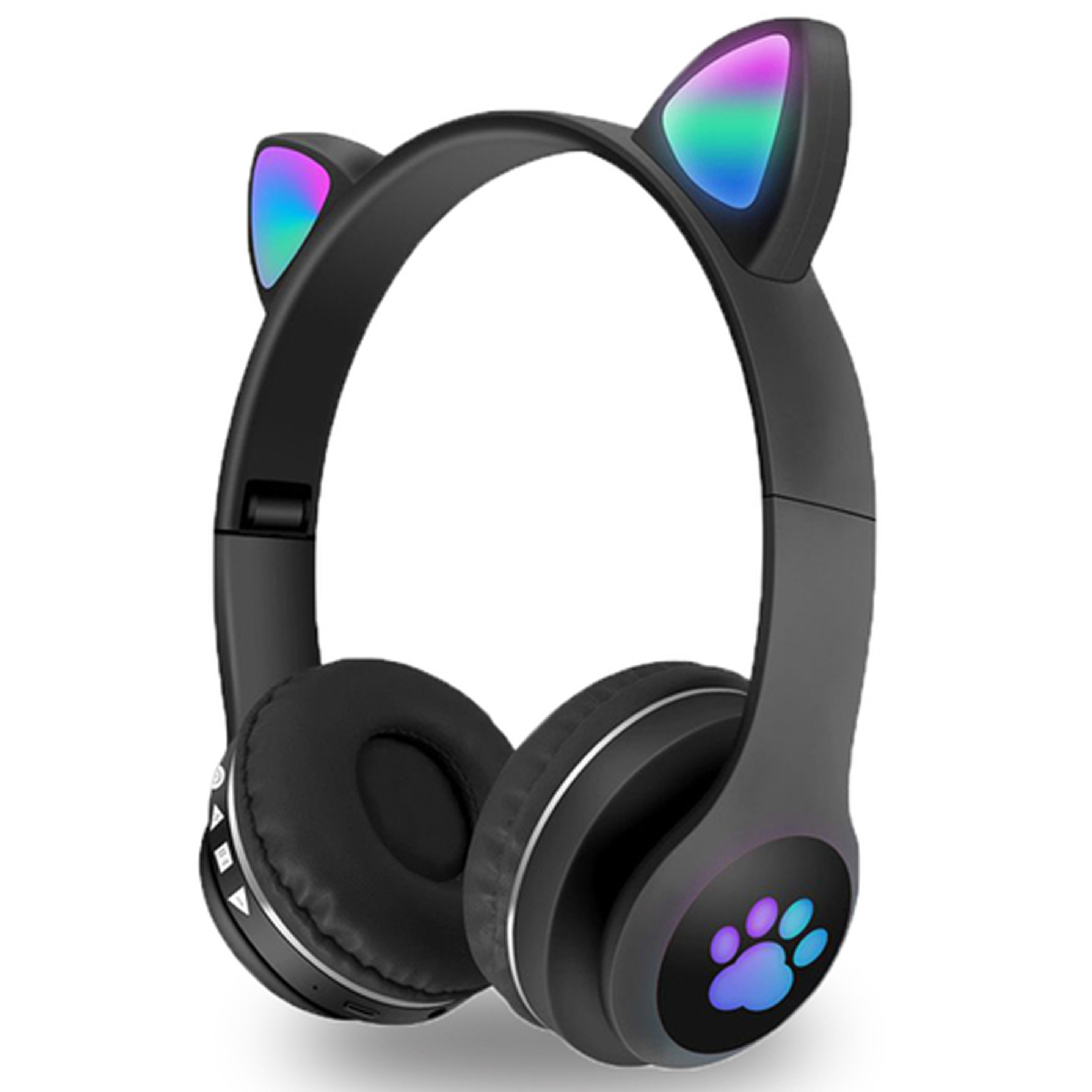 Auriculares Bluetooth 5,0 Klack Con Orejas De Gato - negro - 