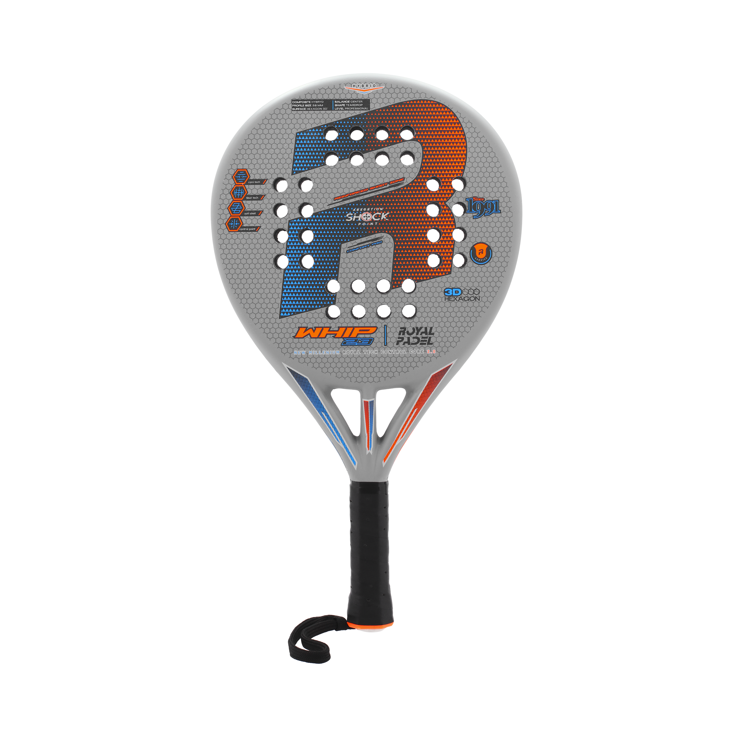 Pala De Pádel Royal Padel Rp 790 Whip Hybrid