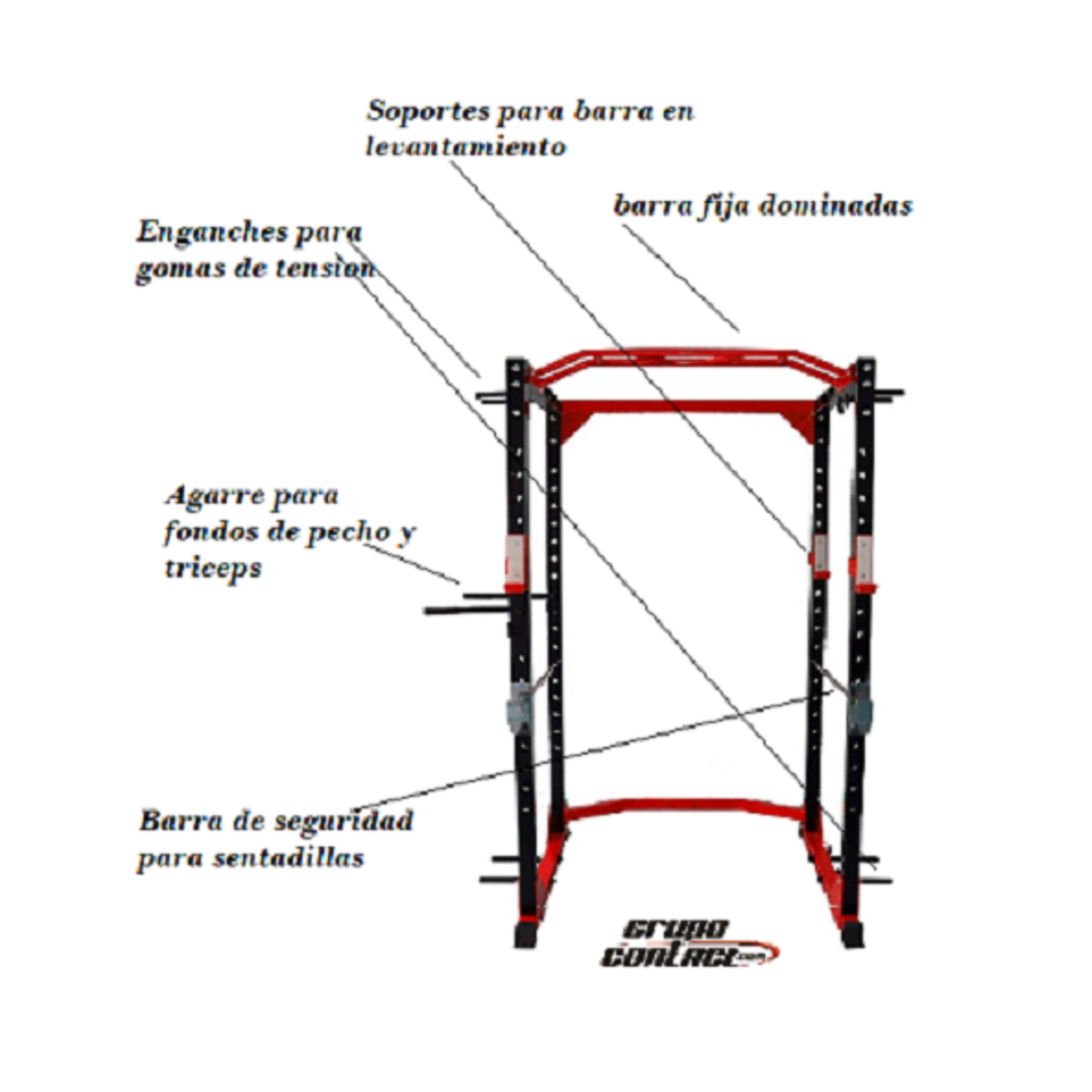 Cage Rack Squats - Preto/Azul - Cage Rack Squats | Sport Zone MKP