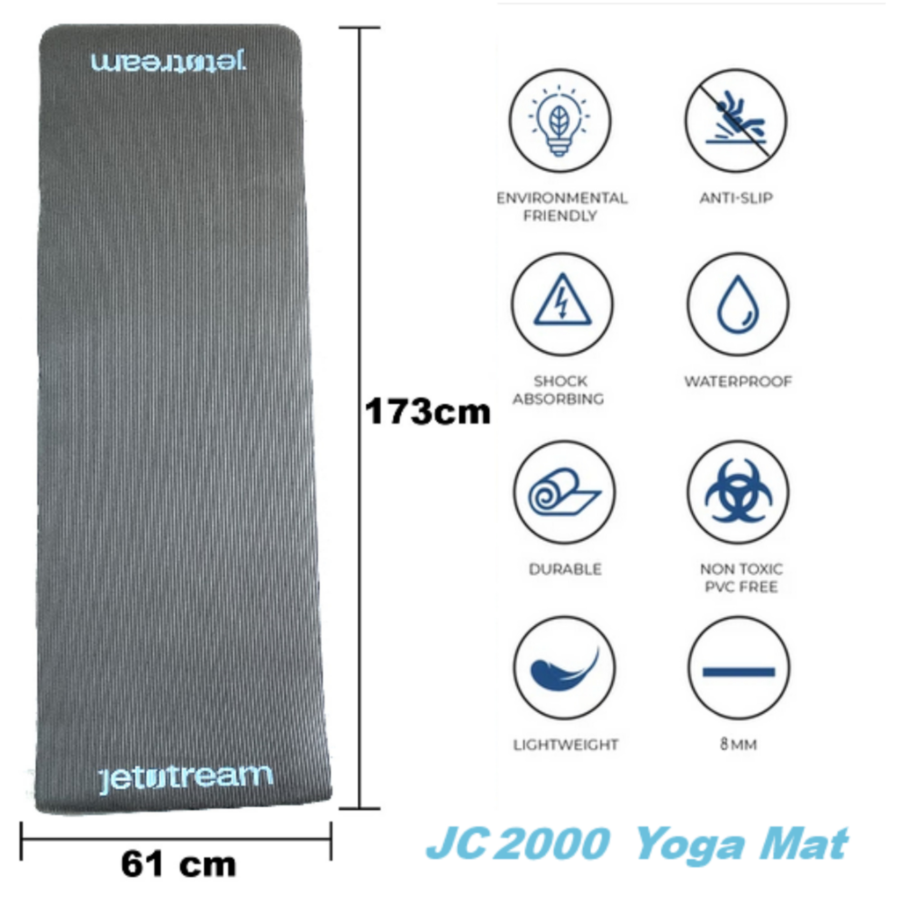 Colchonete De Yoga Nbr Jet Stream Jc 2000