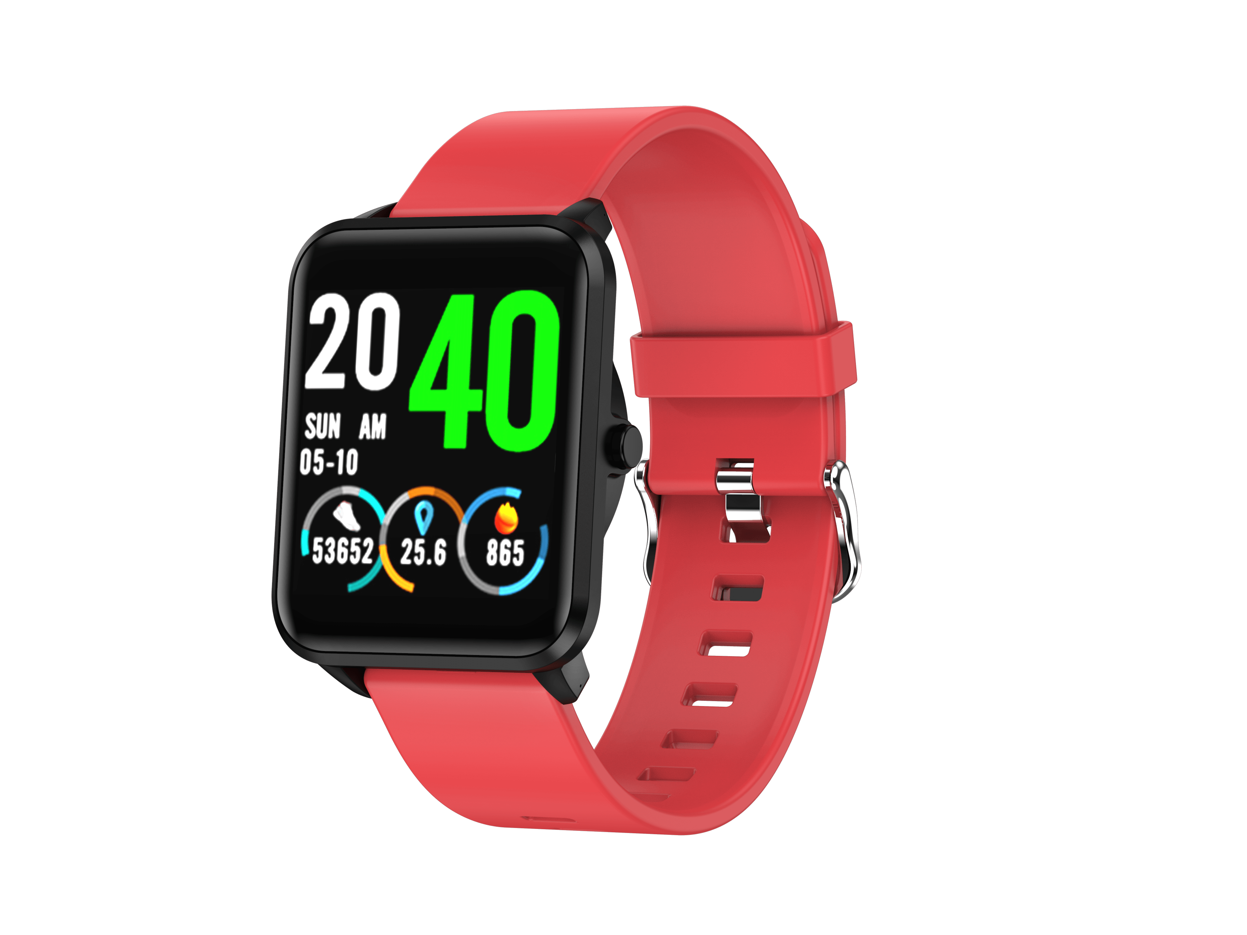Leotec Smartwatch Funny Black And Red