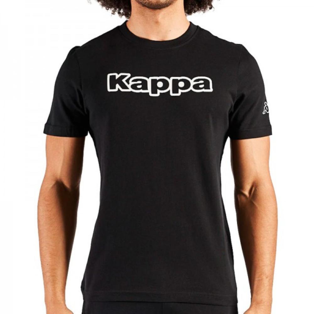 T-shirt De Ginástica E Pilates 100% Algodão Kappa Fromem Slim Homem Preto