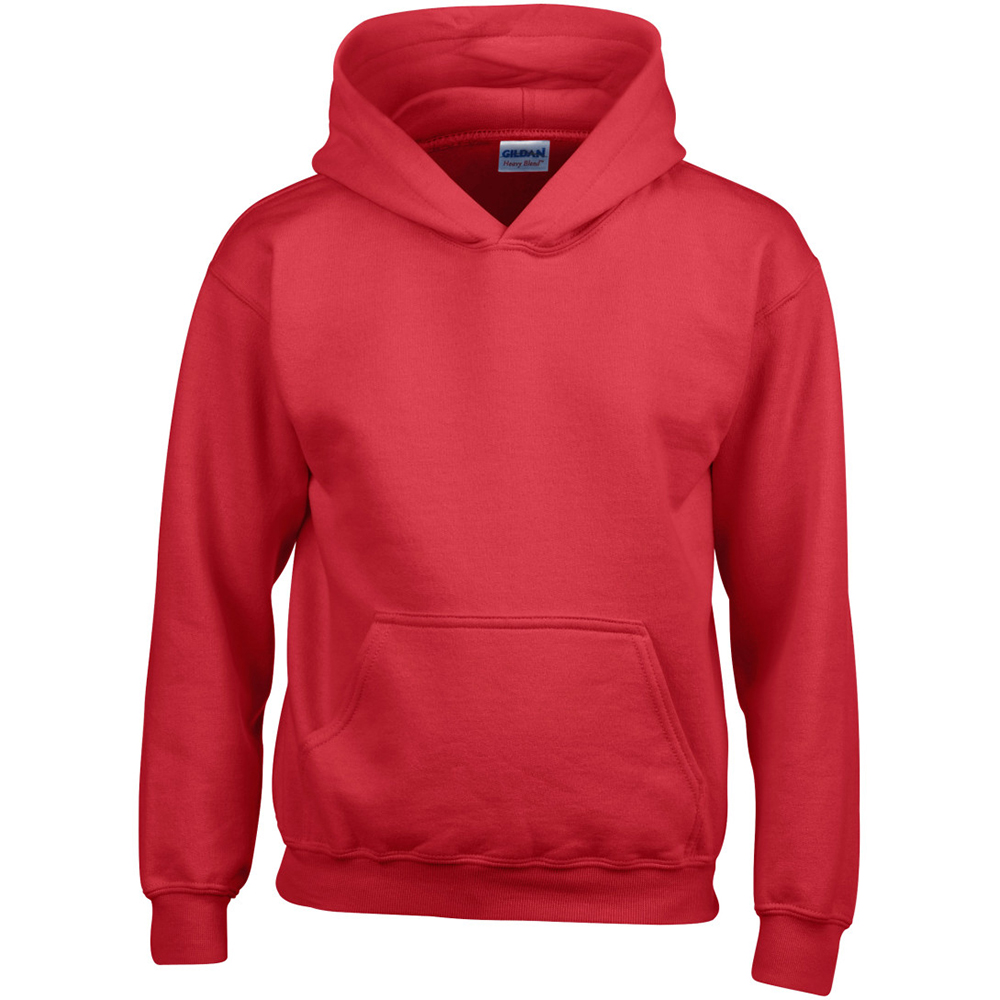 Sweatshirt Com Capuz Heavy Blend Unissexo Gildan - rojo - 