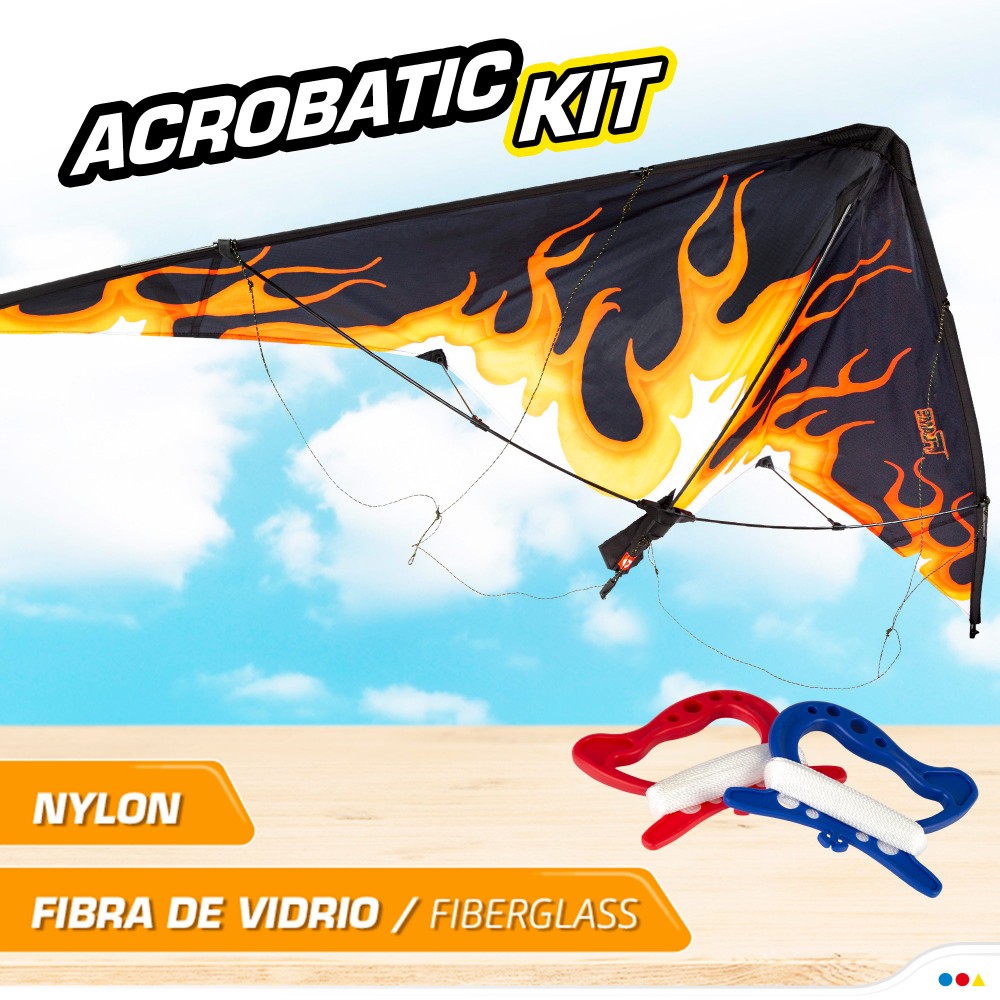 Cometa Acrobática Pop Up Flame - 163x67 Cm