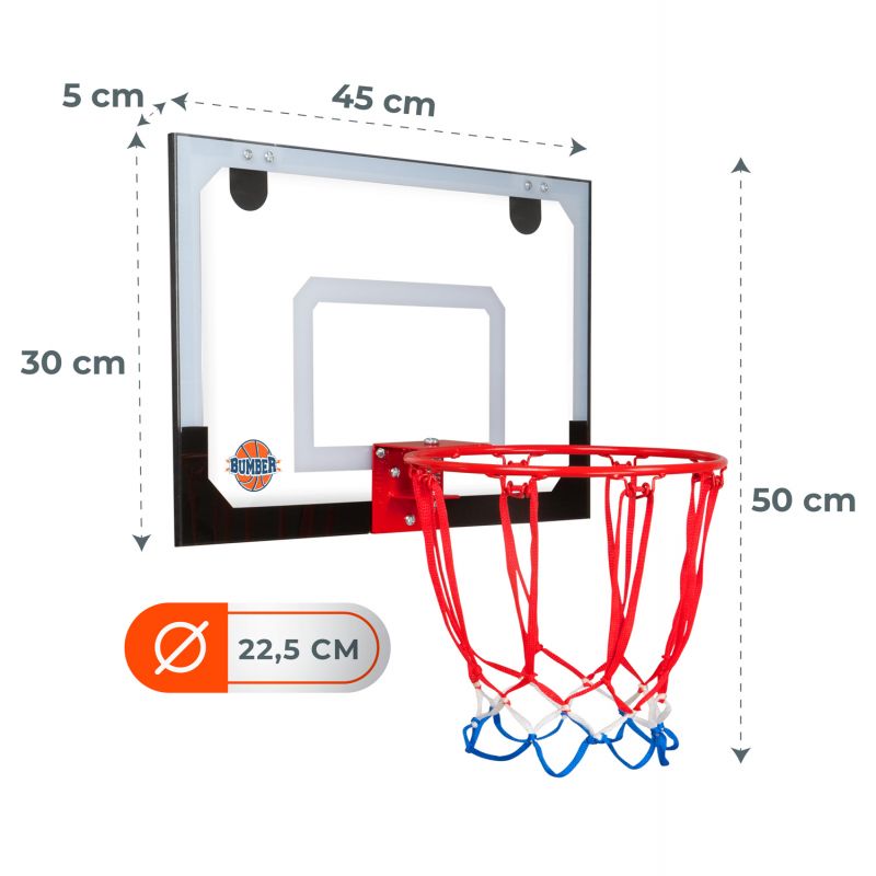 Canasta De Baloncesto Para Puerta Austin Con1 Balón Y Un Inflador 45 X 30 Cm  MKP
