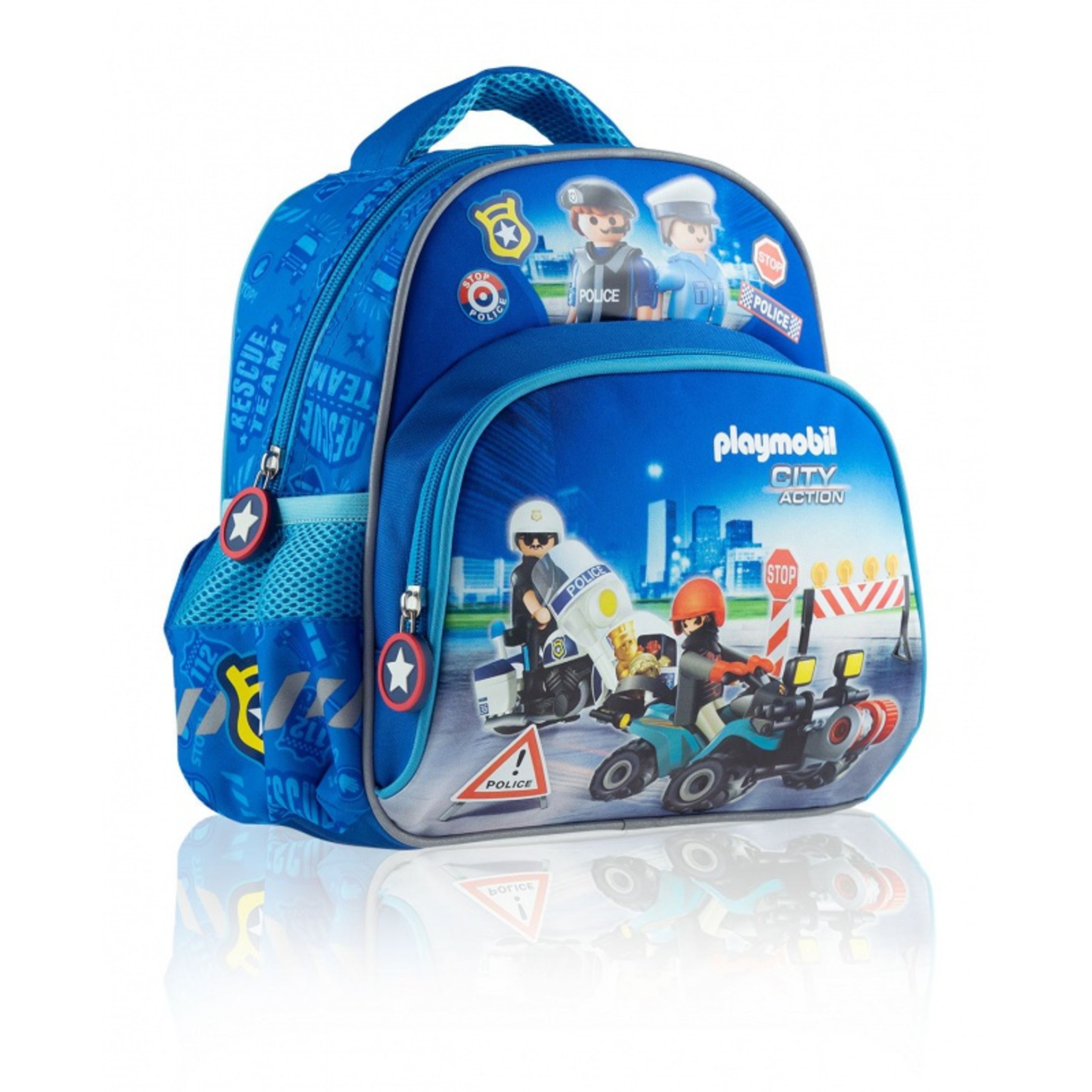 Mochila Infantil Playmobil Police 6l - azul - 