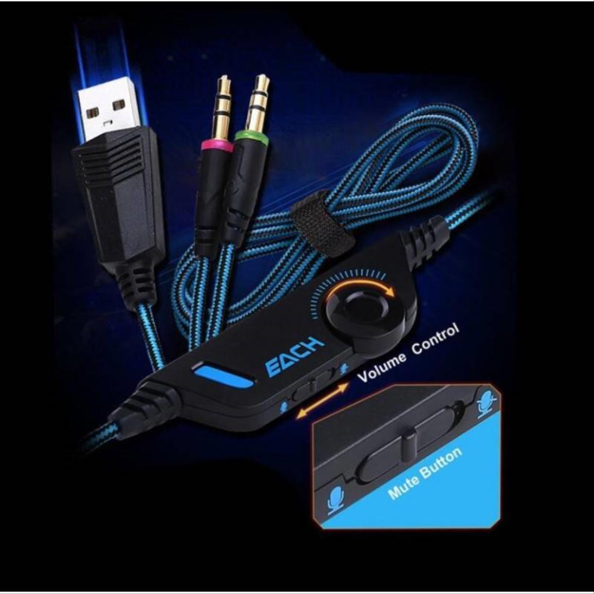 Auriculares Gaming Smartek De Diadema Con Micrófono Estéreo Y Luz Led