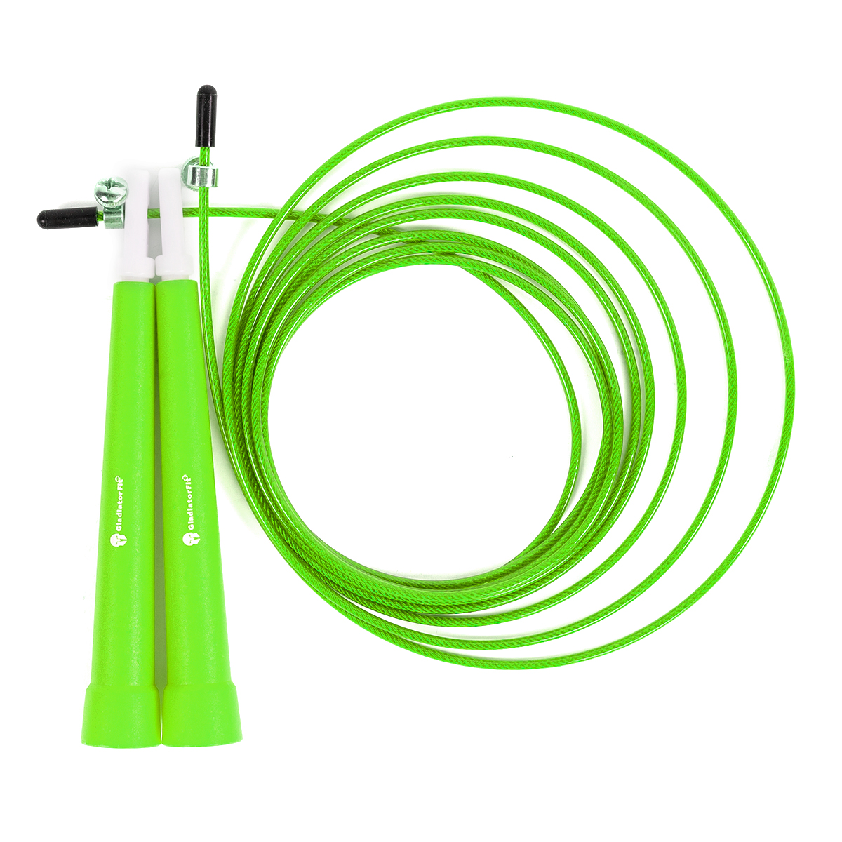 Cuerda De Saltar De Plástico 180cm Ajustable Con  Bolsa Gladiatorfit - verde - 