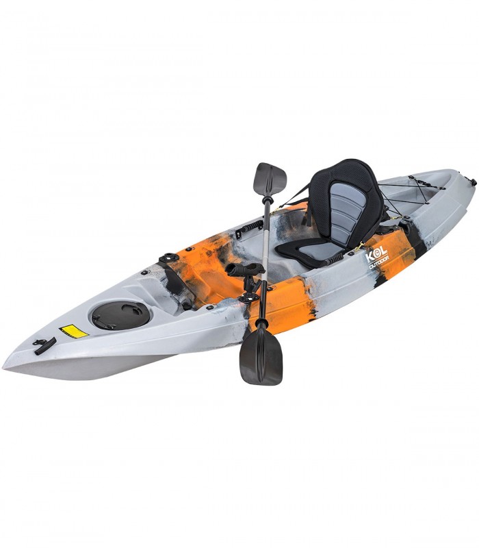 Kayak De Pesca Arrow One P 315x77 Cm - naranja-gris - 