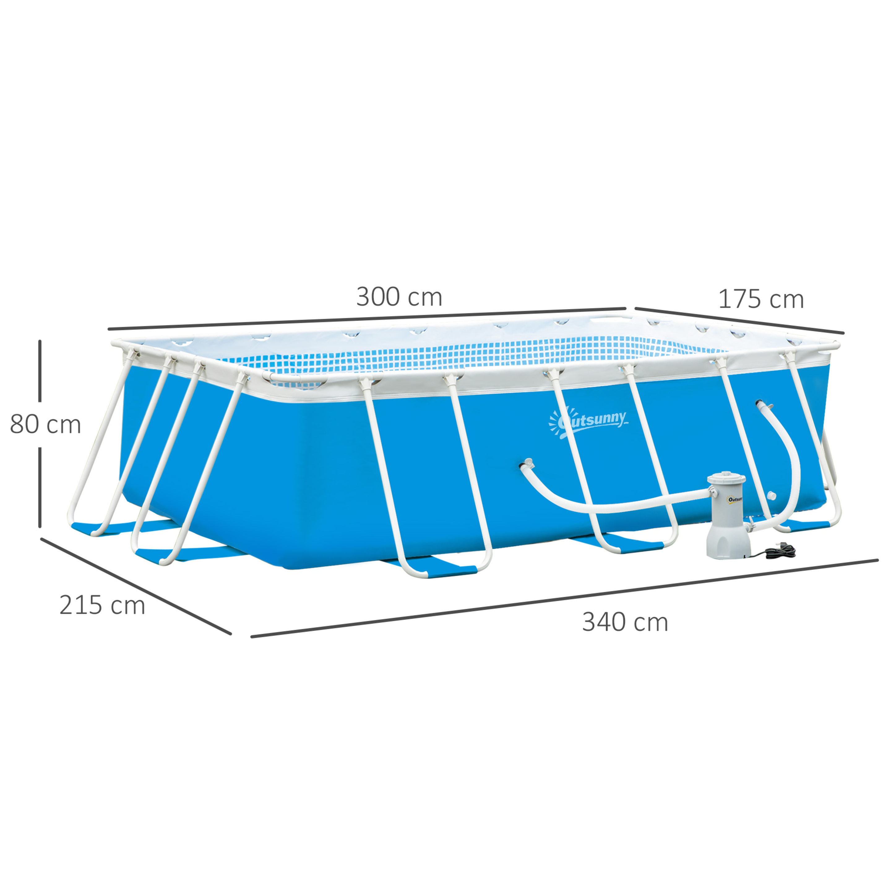 Piscina Desmontable Outsunny 848-031v90bu