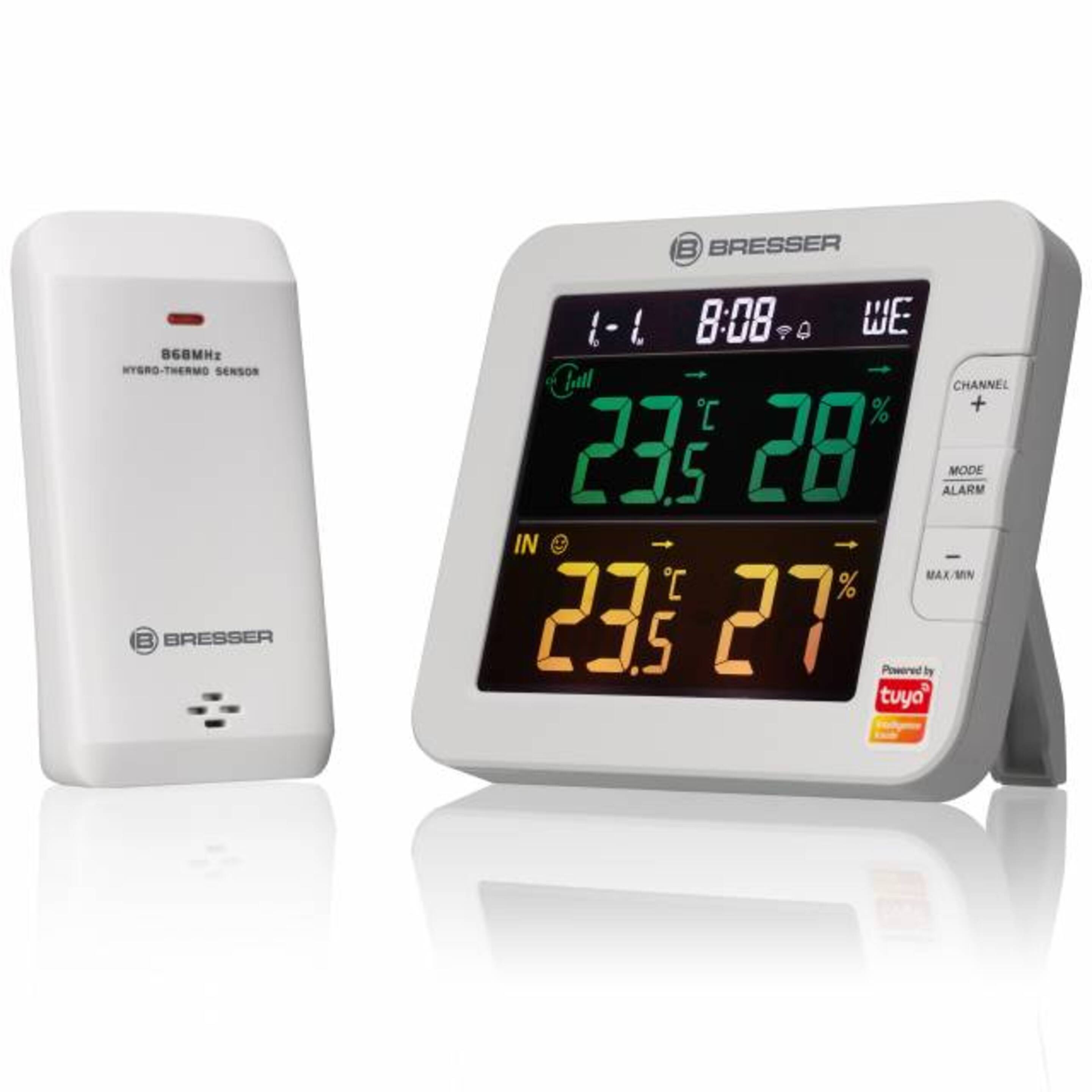 Termómetro E Higrómetro Inteligente Regulador De Temperatura Y Humedad - blanco - 