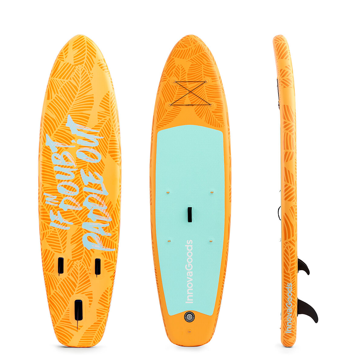 Tabla De Paddle Surf Hinchable 2 En 1 Con Asiento Y Accesorios Siros Innovagoods 10'5" 320 Cm - naranja - 