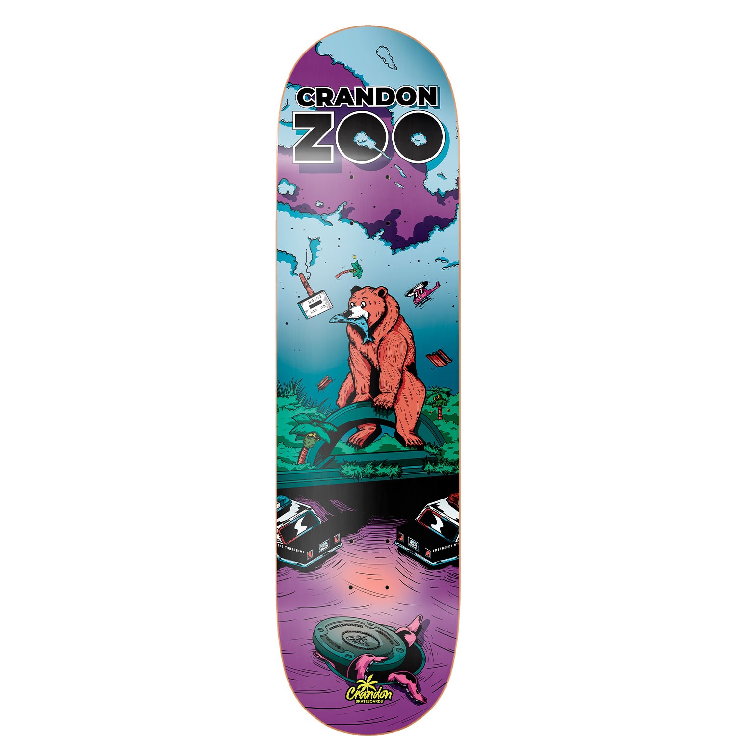 Skateboard Deck Unisex Crandon By Bestial Wolf - lila - 