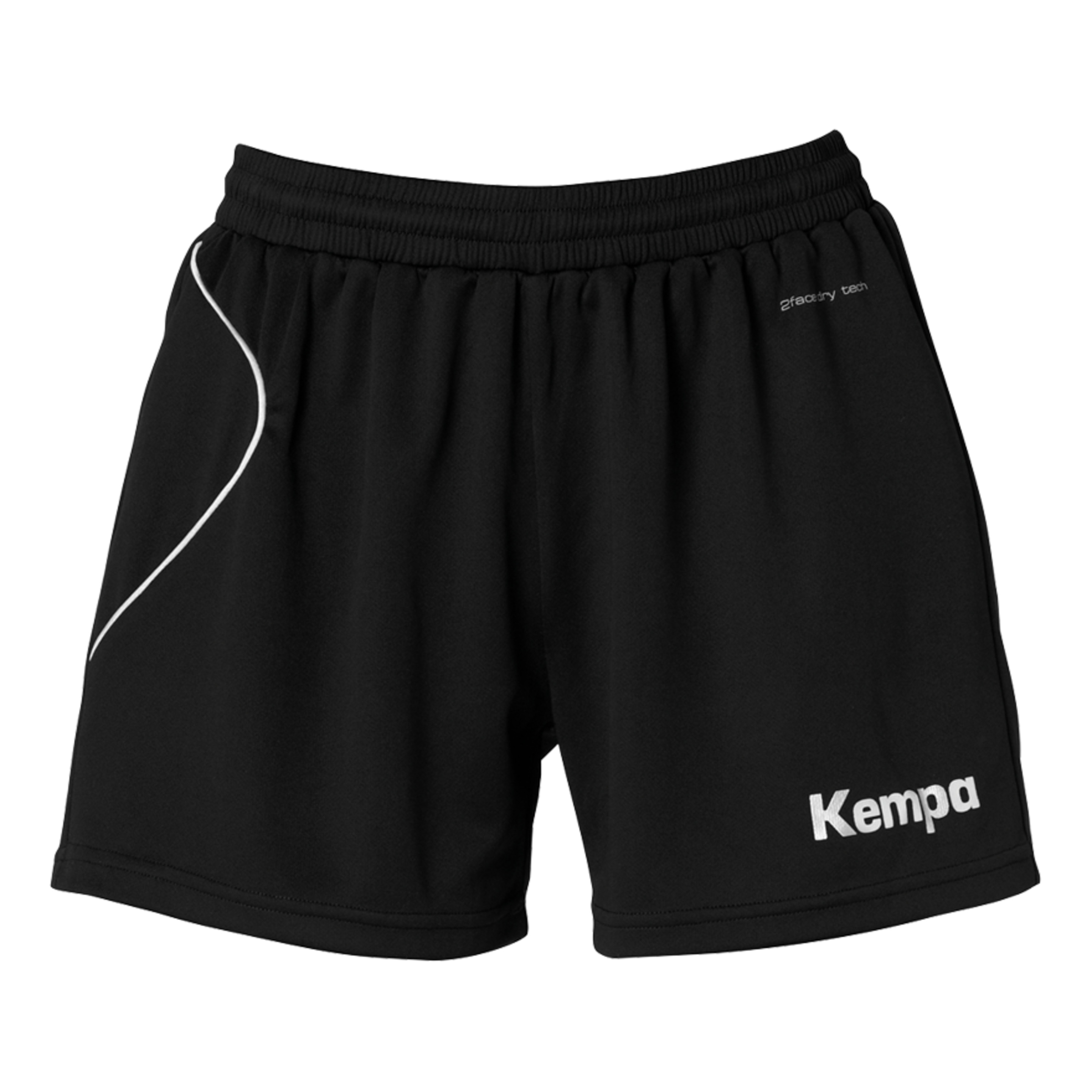 Curve Shorts De Mujer Negro/blanco Kempa - negro-blanco - 