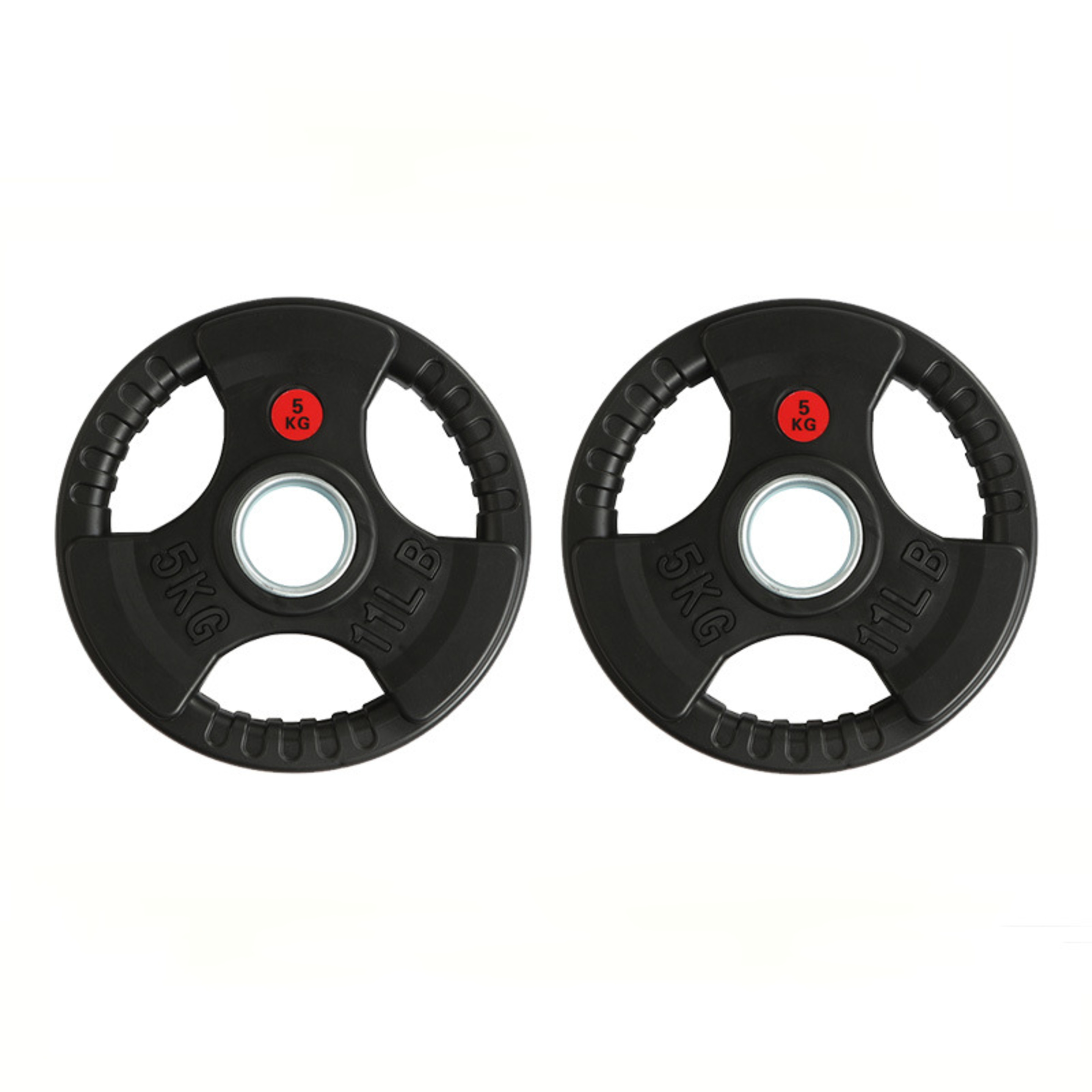 Set De 2 Discos De Goma 3 Asas 50mm Fitness Tech 5 Kg