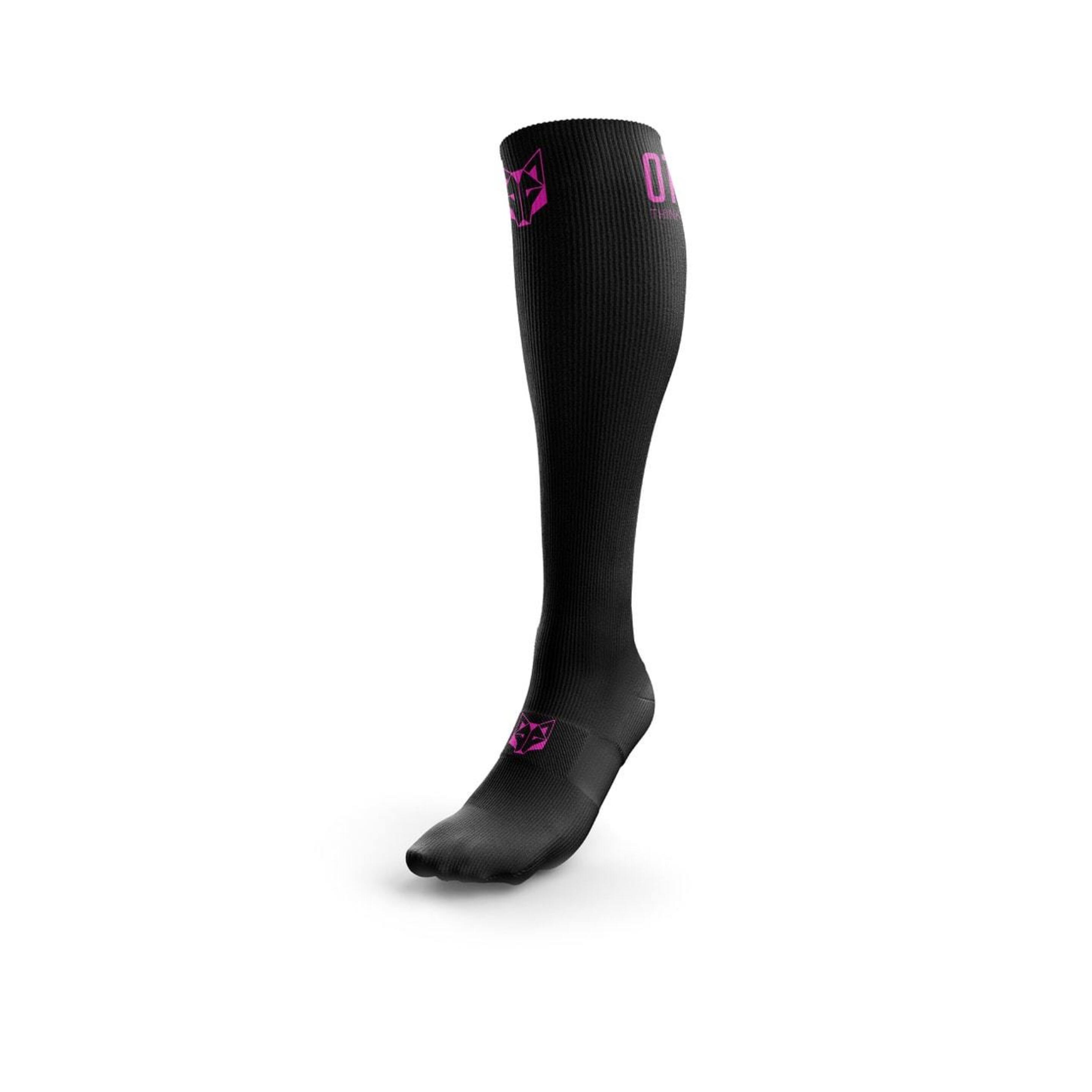 Calcetines Multideporte Recovery - negro-rosa - 