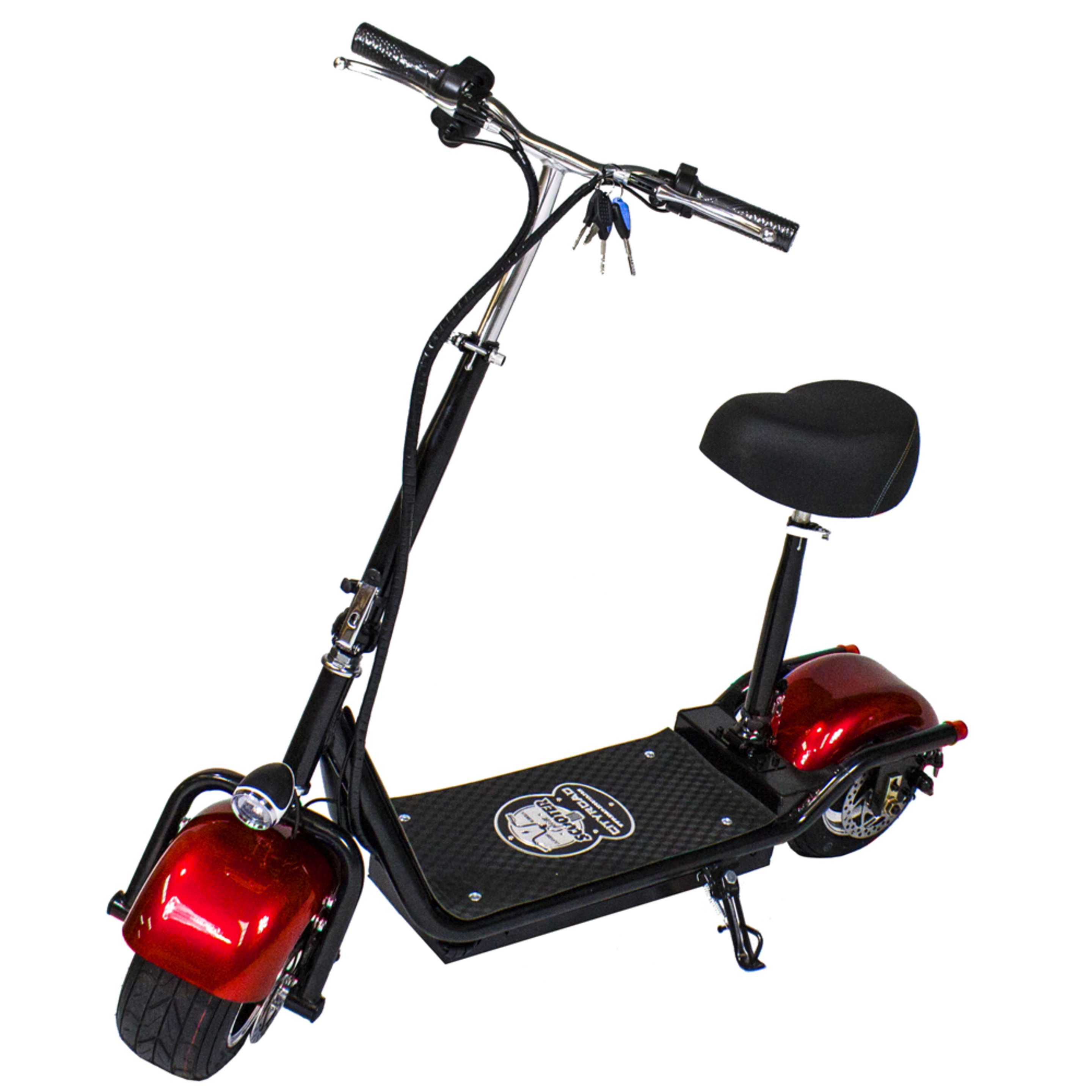 Cityroad 900w/48v/12ah/litio Negro/rojo Gran-scooter