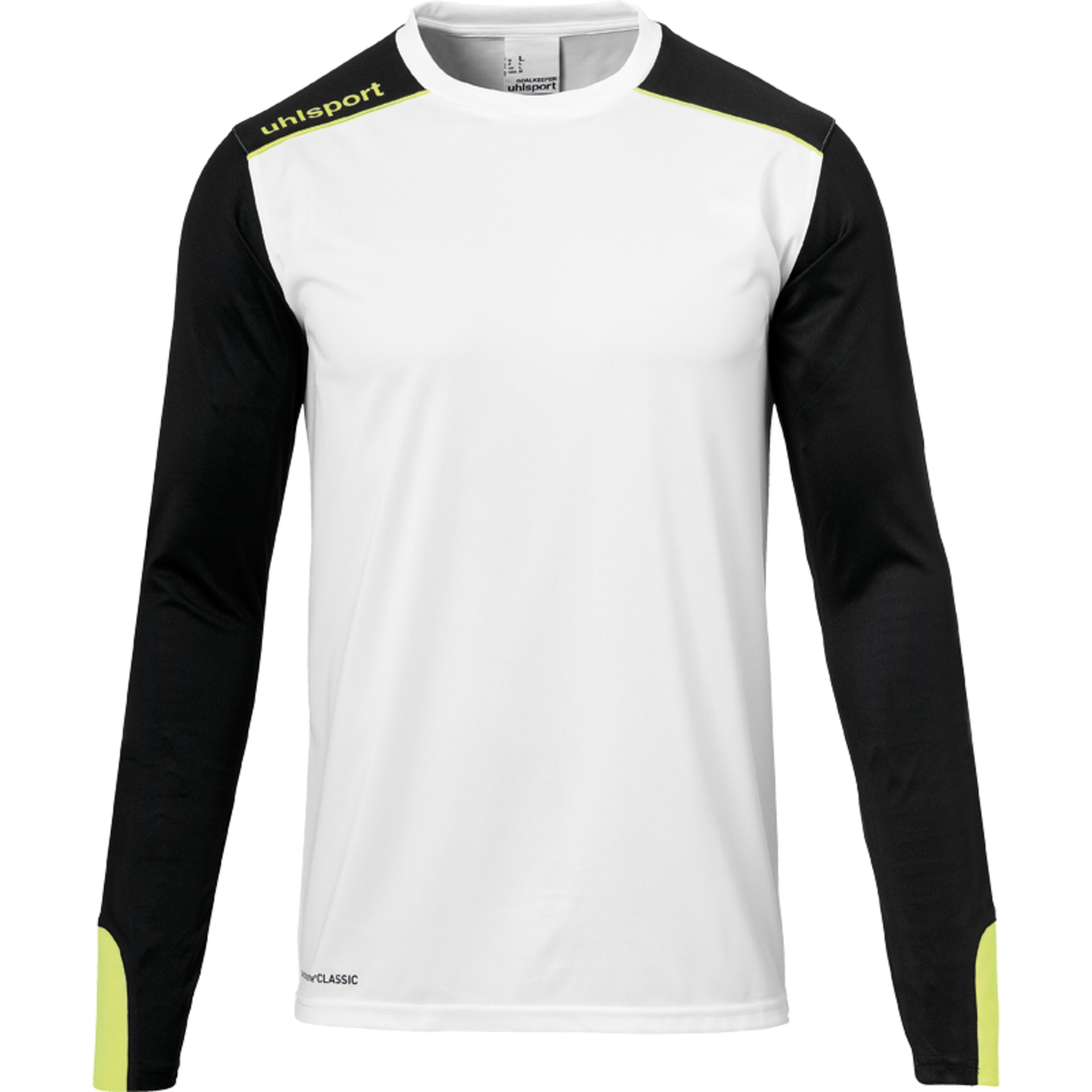 Tower Goalkeeper Shirt Longsleeved Blanco/negro/amarillo Flu Uhlsport - negro-blanco - 