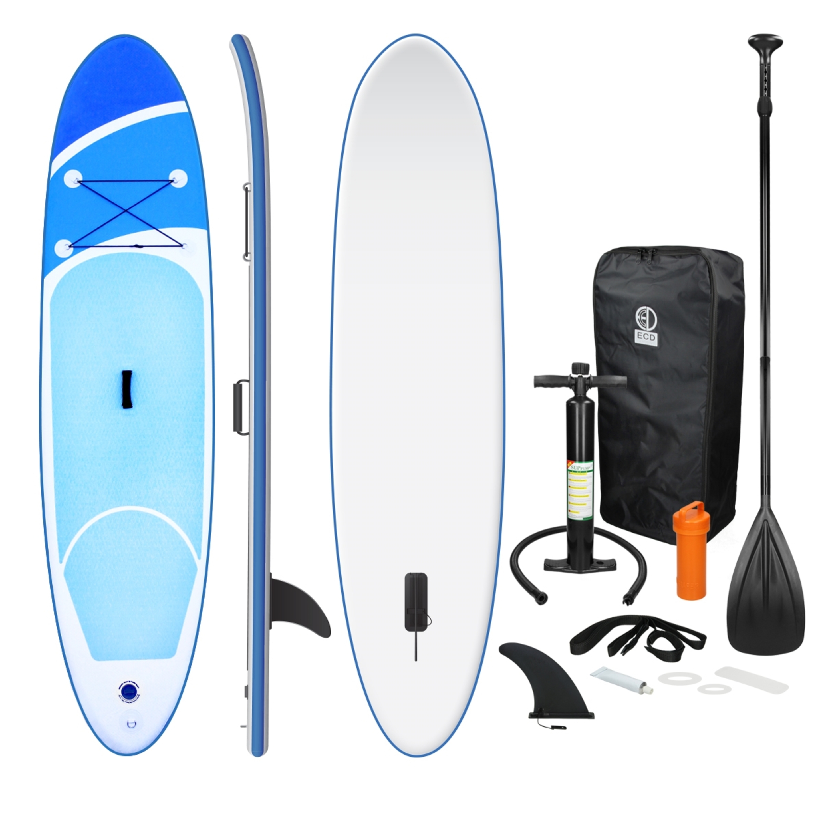 Prancha Sup Stand Up Paddle Surf-board Hinchable Incluye Remo 308x76x10 Cm Azul