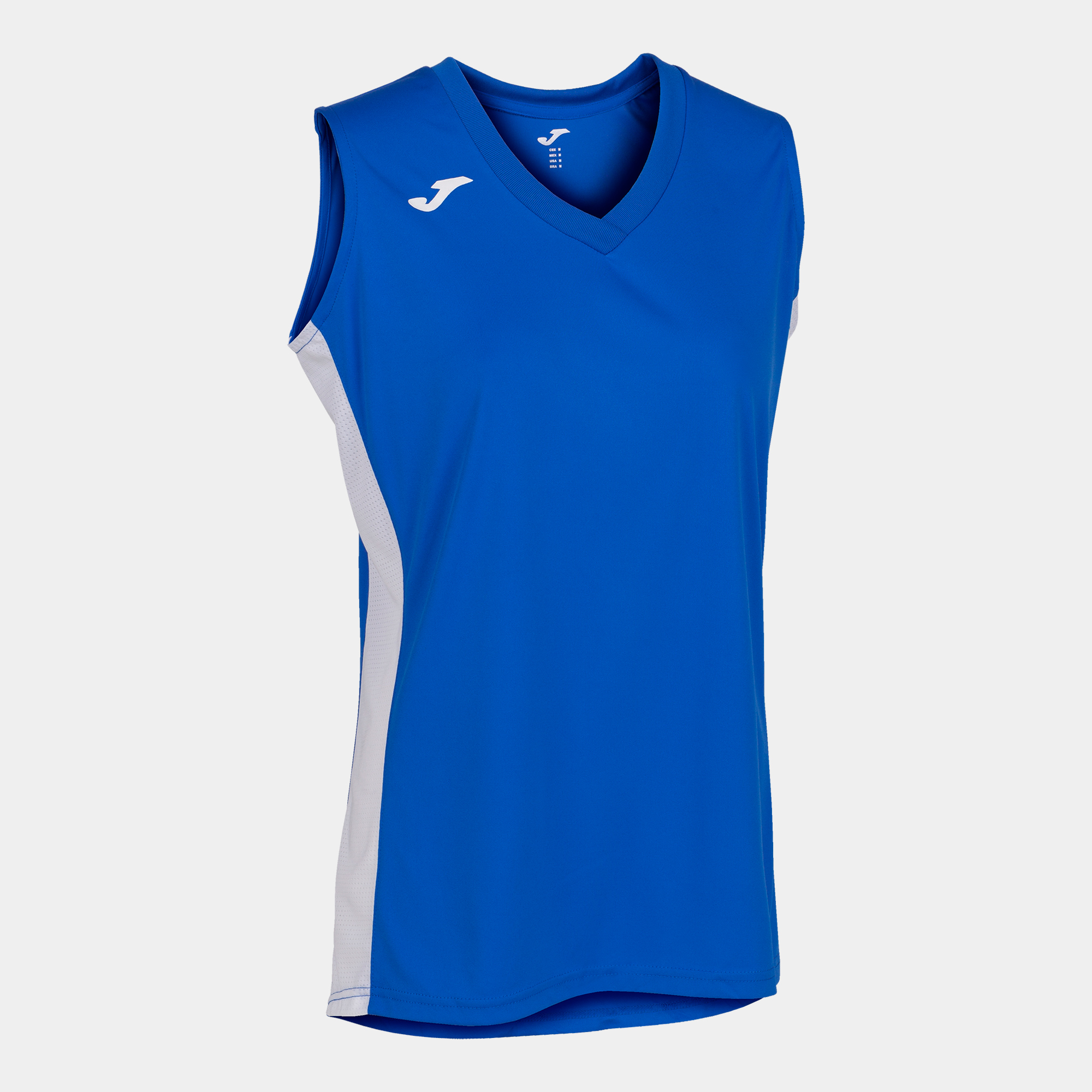 T-shirt De Alça Joma Cancha Iii Azul Royal Branco