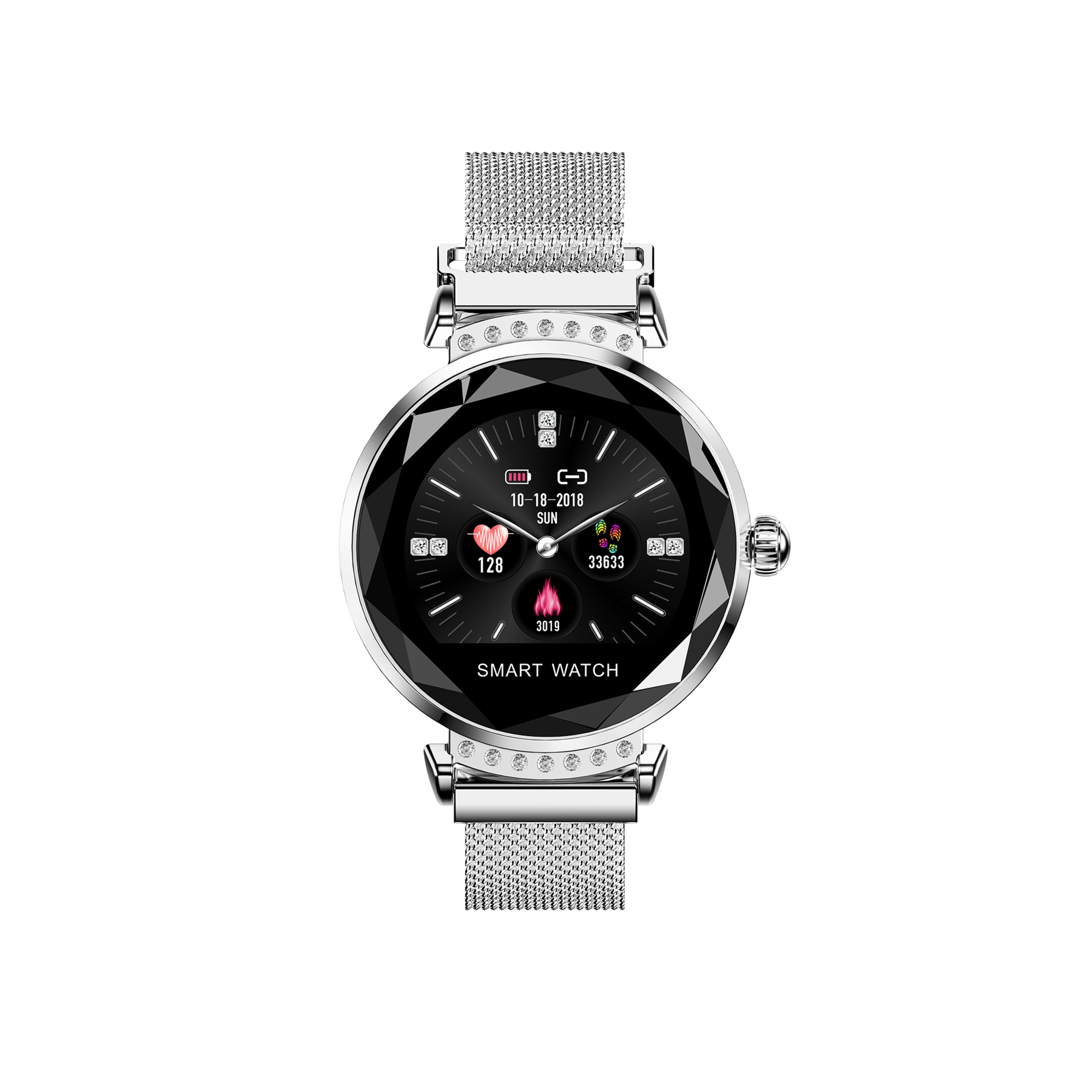 Reloj Bluetooth Watchuu Con Control Ovulacion Ip68 Cleopatra Gris