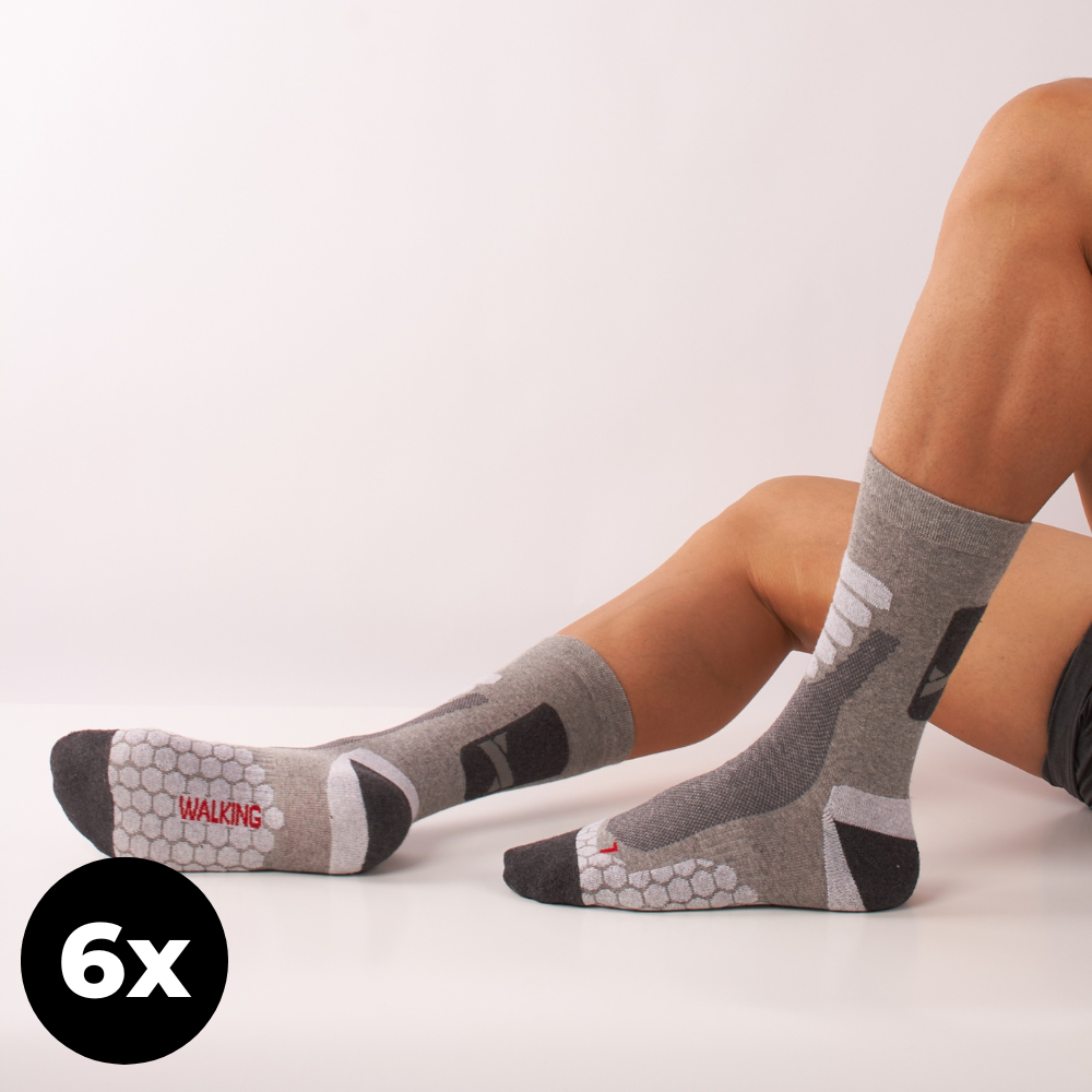Calcetines  Xtreme Sockswear Technical Senderismo - Gris - Paquete 6 Pares  MKP