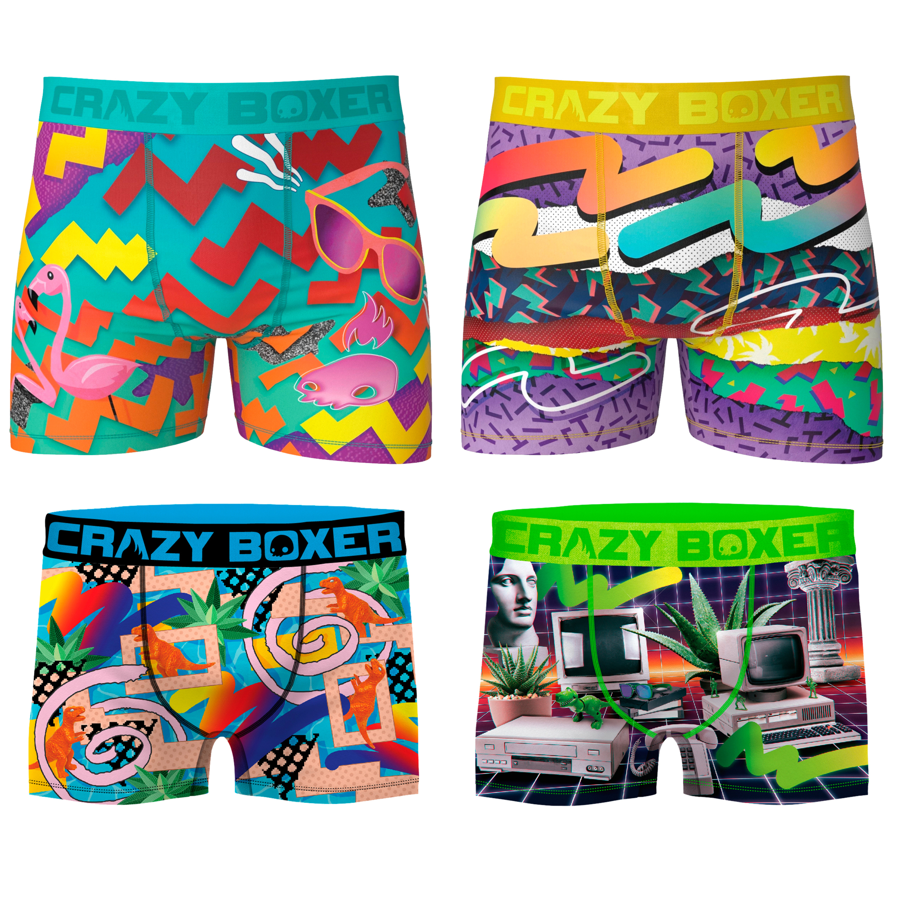 Pack 4 Cuecas Crazy Boxer