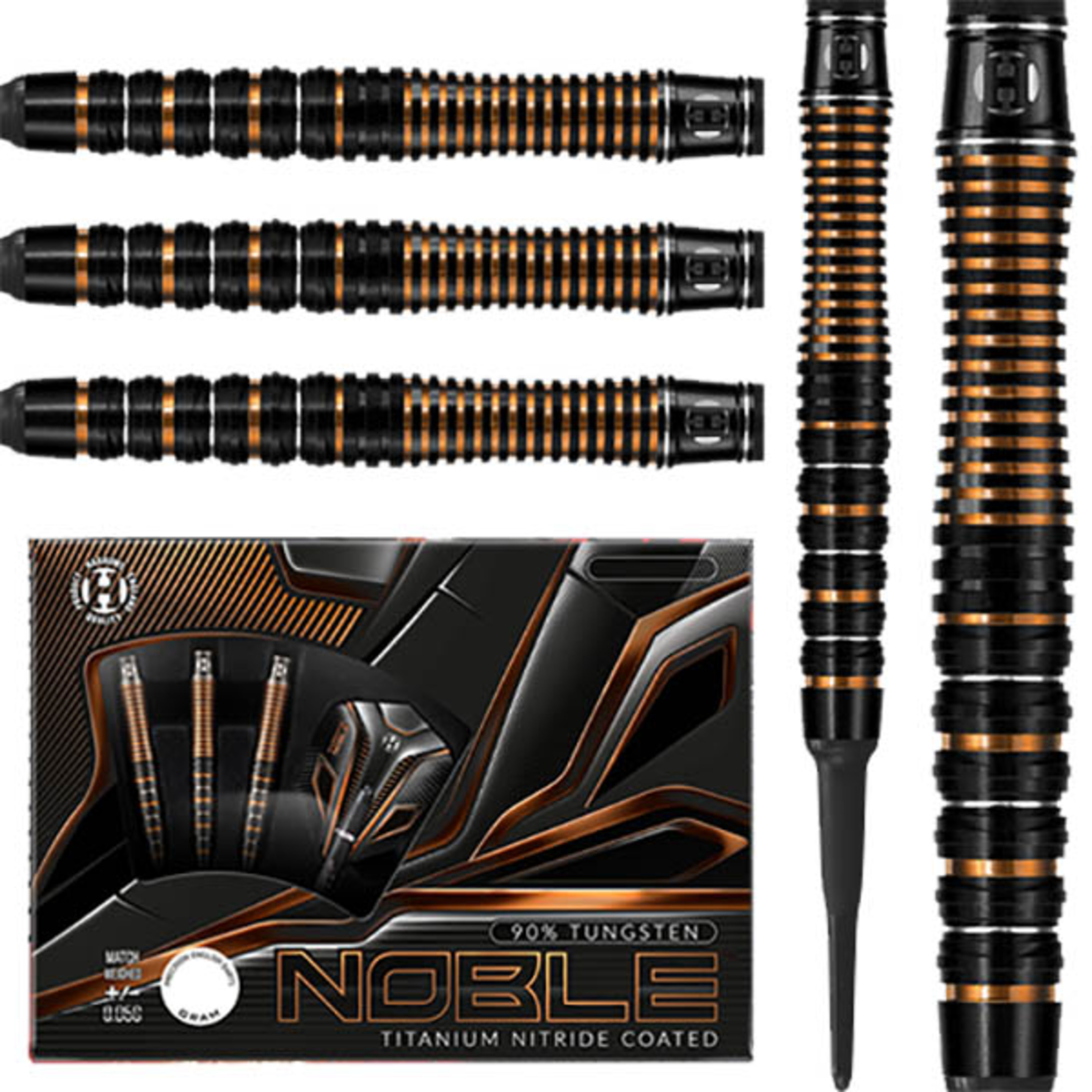 Dardos Harrows Darts Noble 90% 20g - Negro - Dardos Harrows Darts Noble 90% 20g  MKP