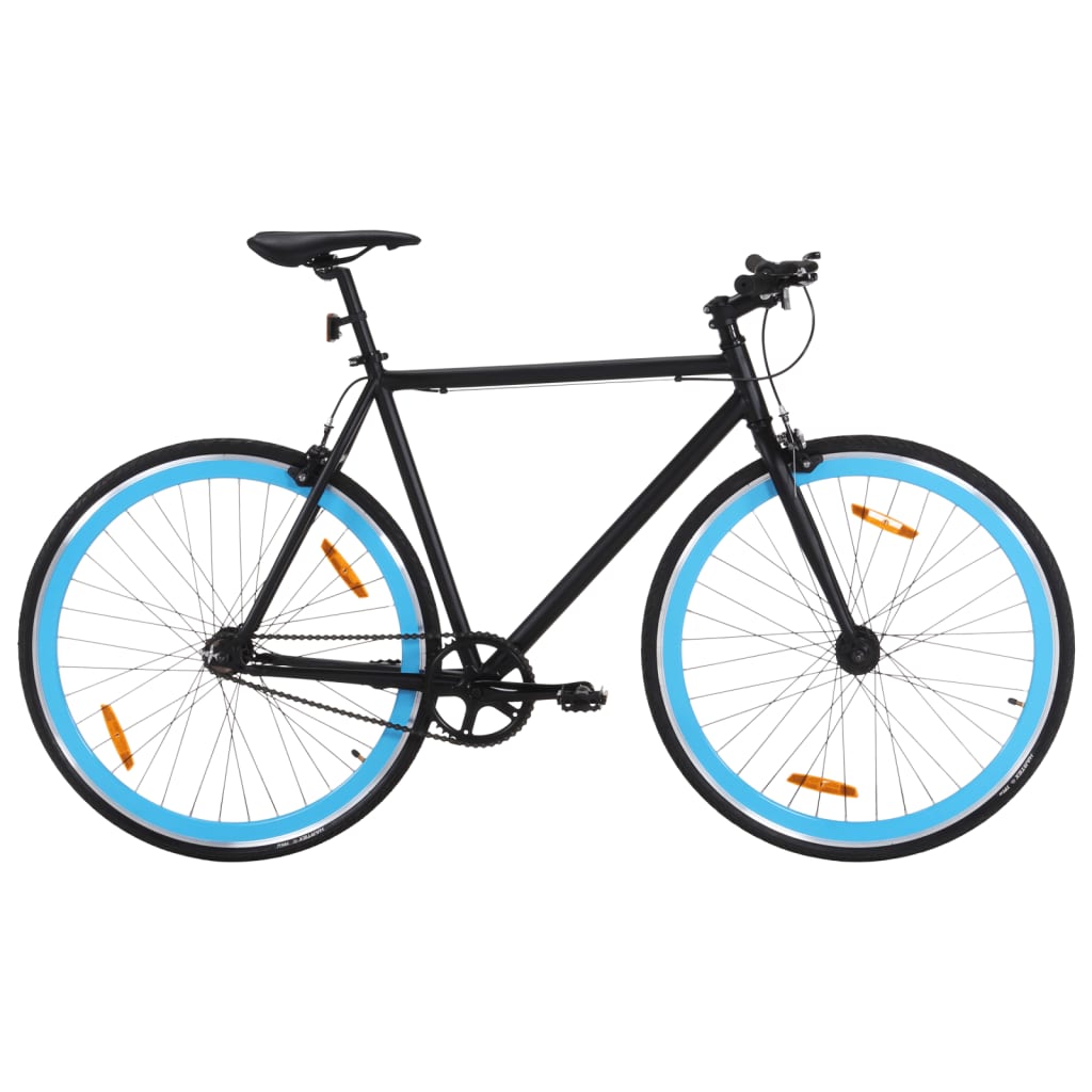 Bicicleta De Piñón Fijo Vidaxl Bici De Una Sola Marcha - azul - 