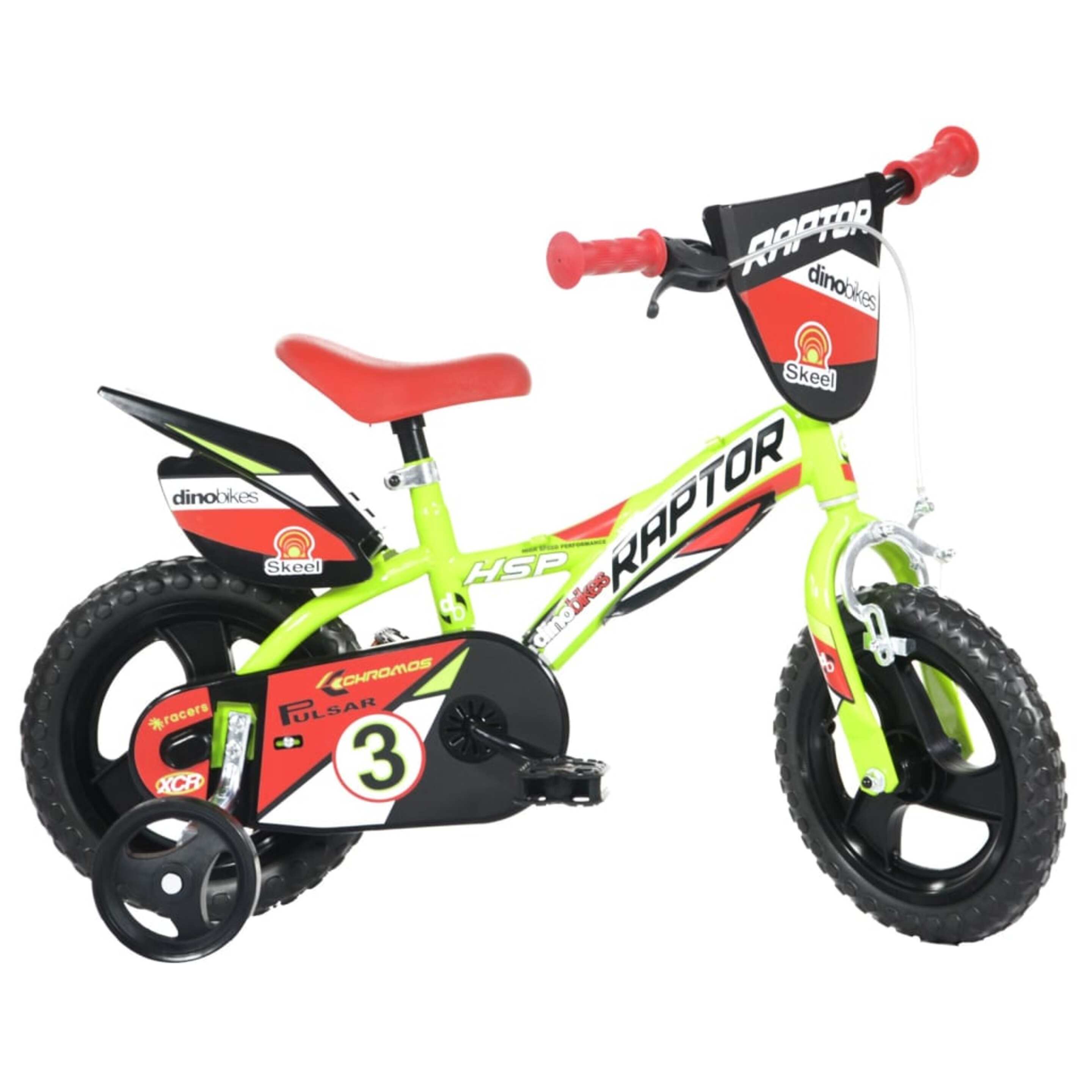 Bicicleta De Niños Dino Bikes Raptor  12" - Amarillo - Bicicleta Para Niños  MKP