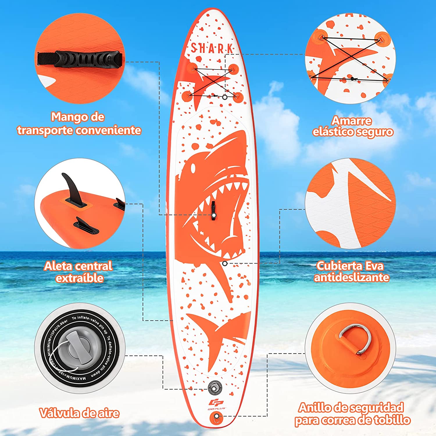 Tabla De Paddlesurf Hinchable Board 320x76x15cm