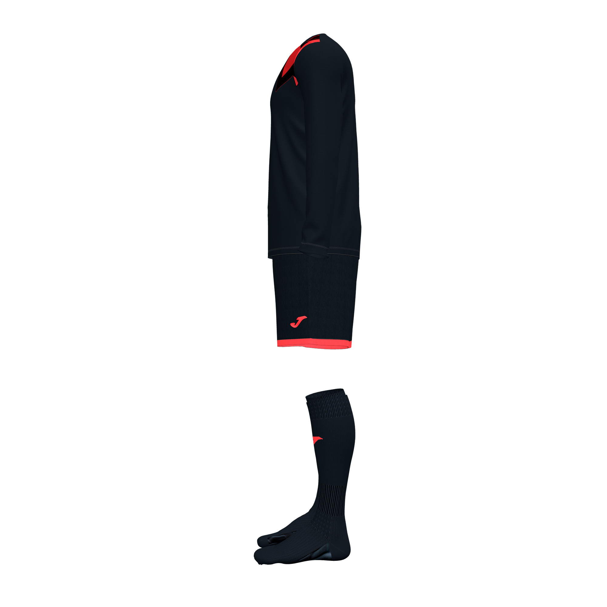 Conjunto Joma Zamora Vi Preto Coral Fluorescente