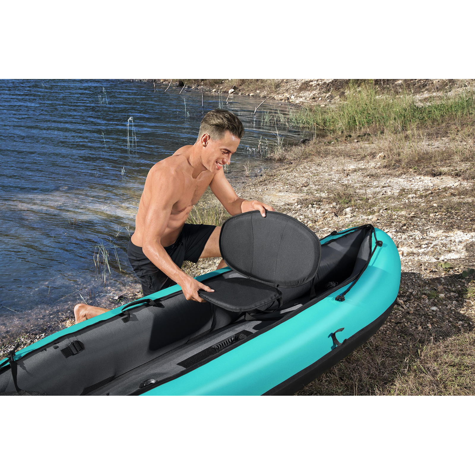 Kayak Hinchable Bestway Hydro-force Ventura 280x86 Cm 1 Persona Con Inflador Y Remo