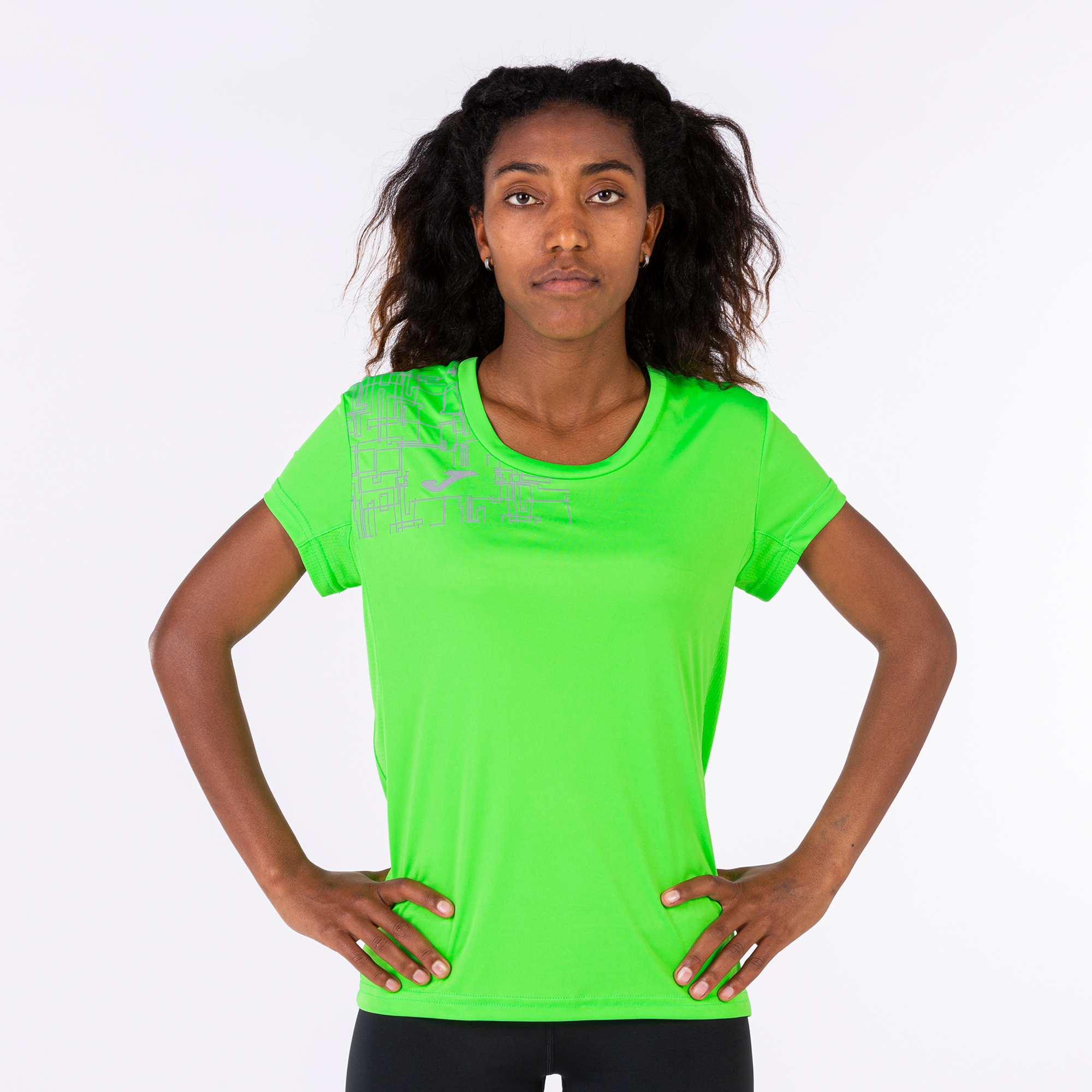 T-shirt Manga Curta Joma Elite Viii Verde Fluorescente