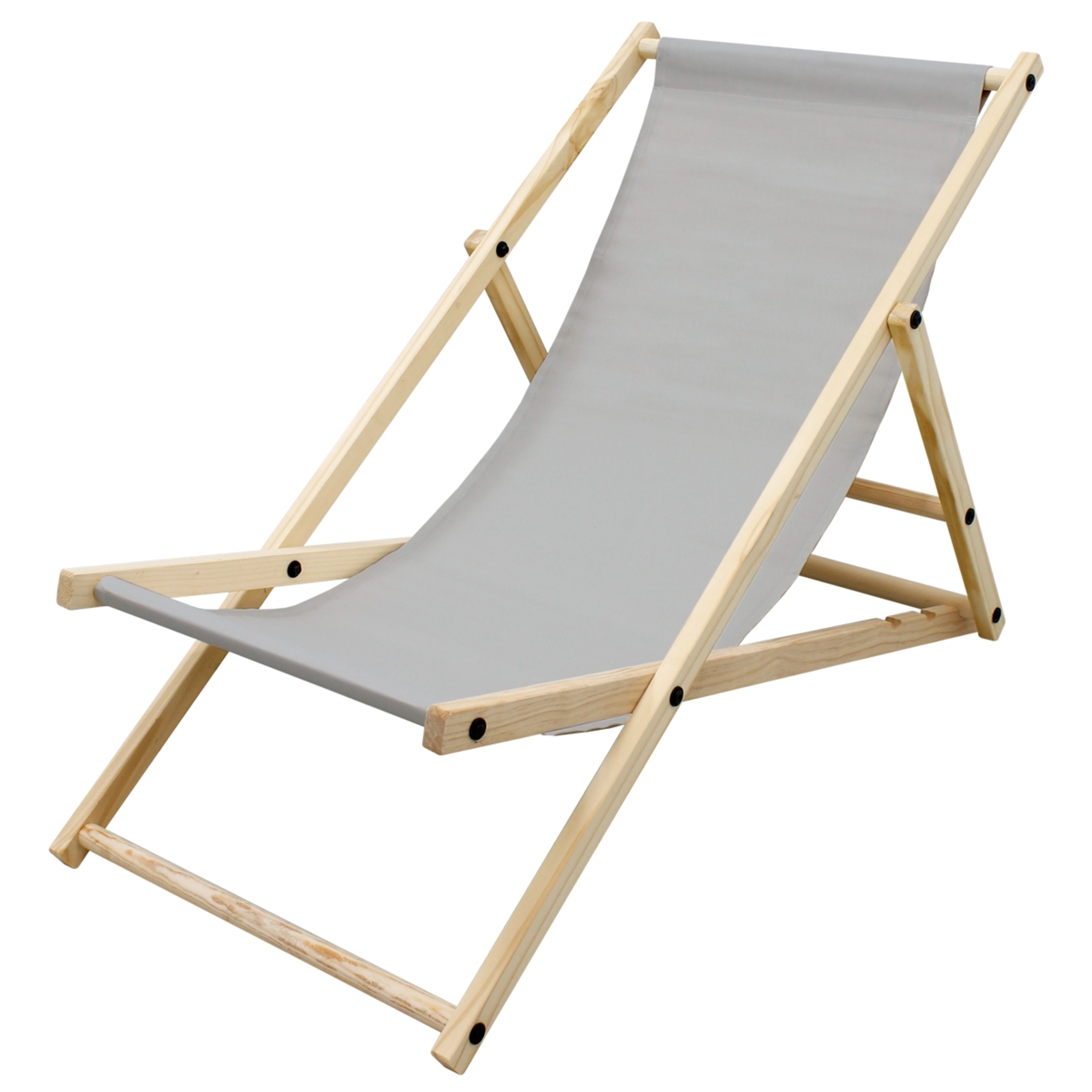 Silla De Playa Plegable Madera Tumbona Impermeable