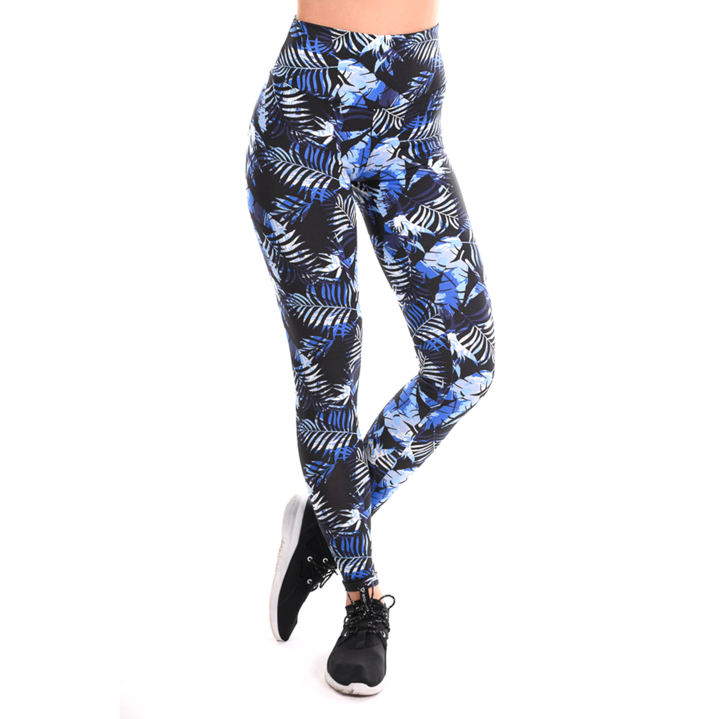 Leggings Con Estampado Blue Leaves Audaz Fitness