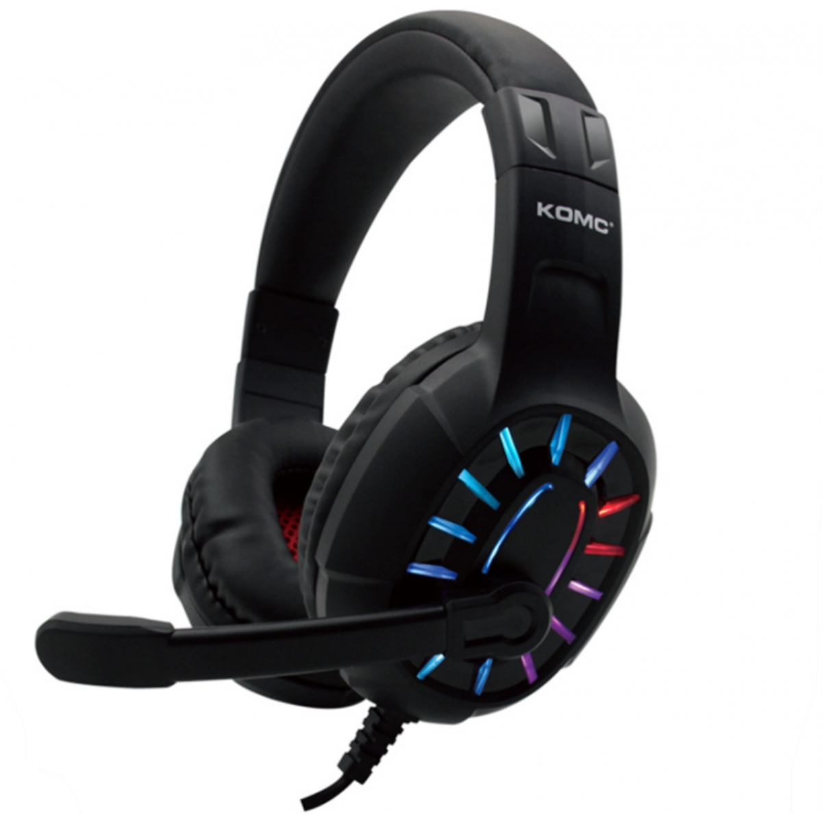Auriculares Gaming Smartek Con Reproductor De Juegos De Pc Y Luz Led - negro - 