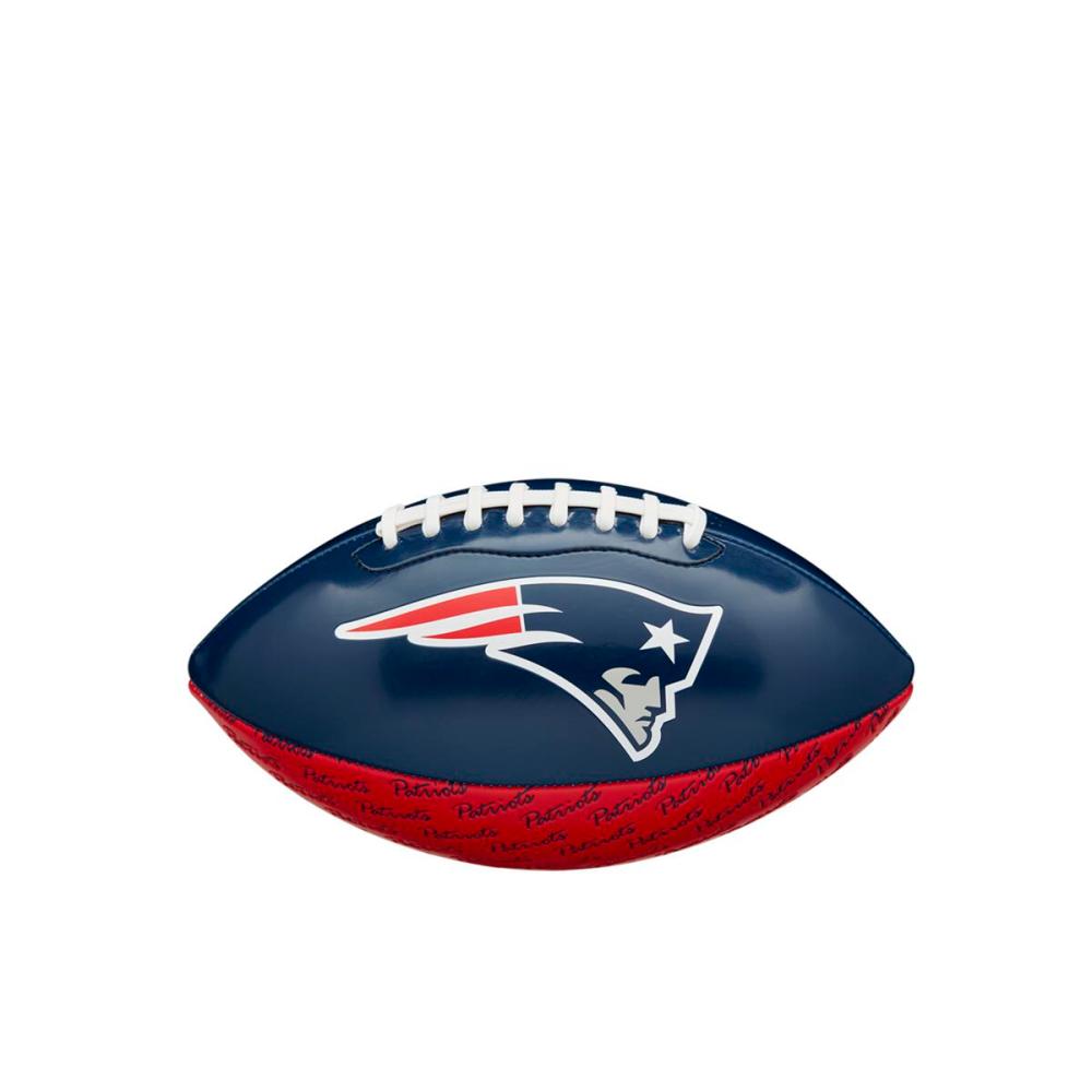 Mini Balón De  Fútbol Americano Wilson Nfl New England Patriots Team Peewee - azul-rojo - 