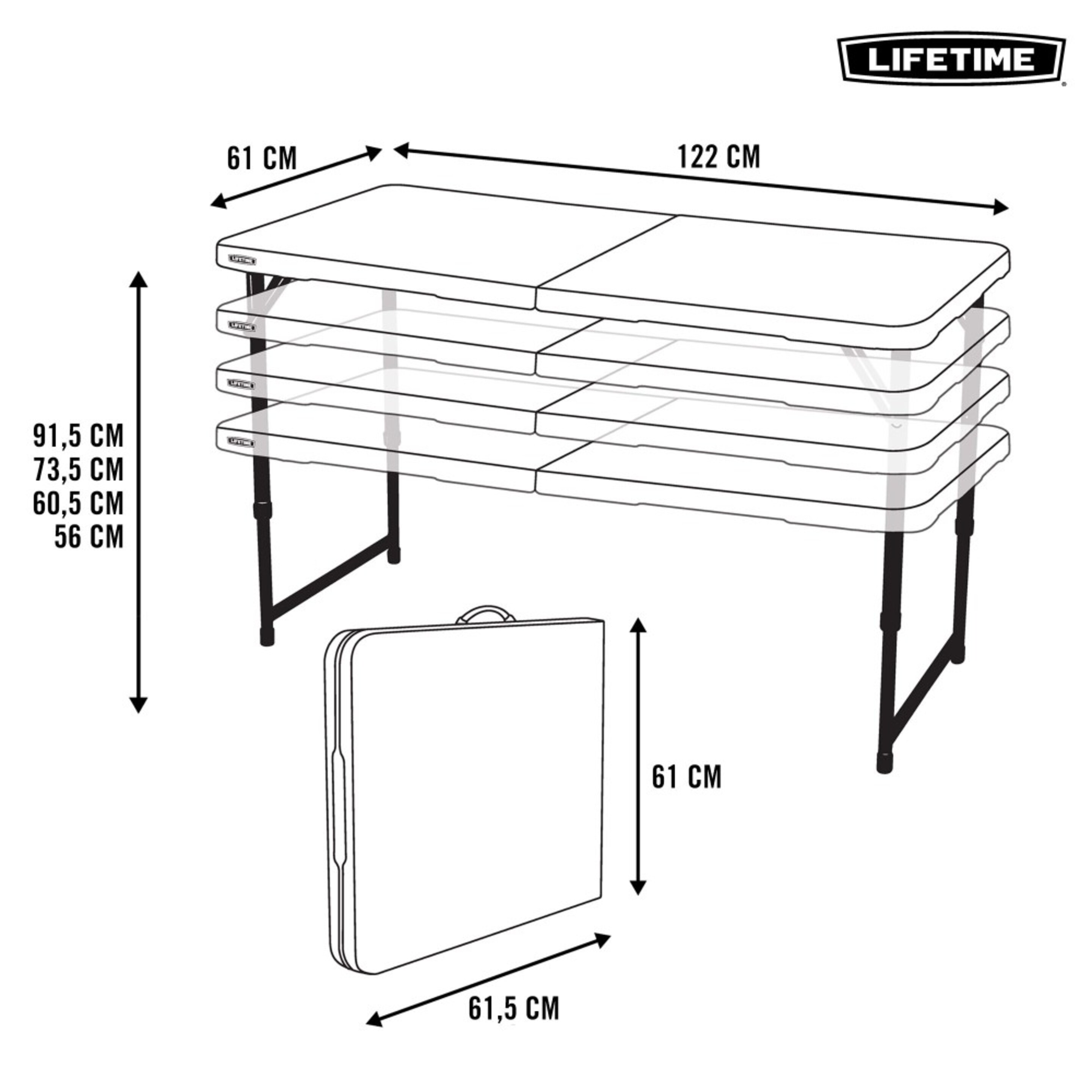 Mesa Plegable Ultrarresistente Lifetime