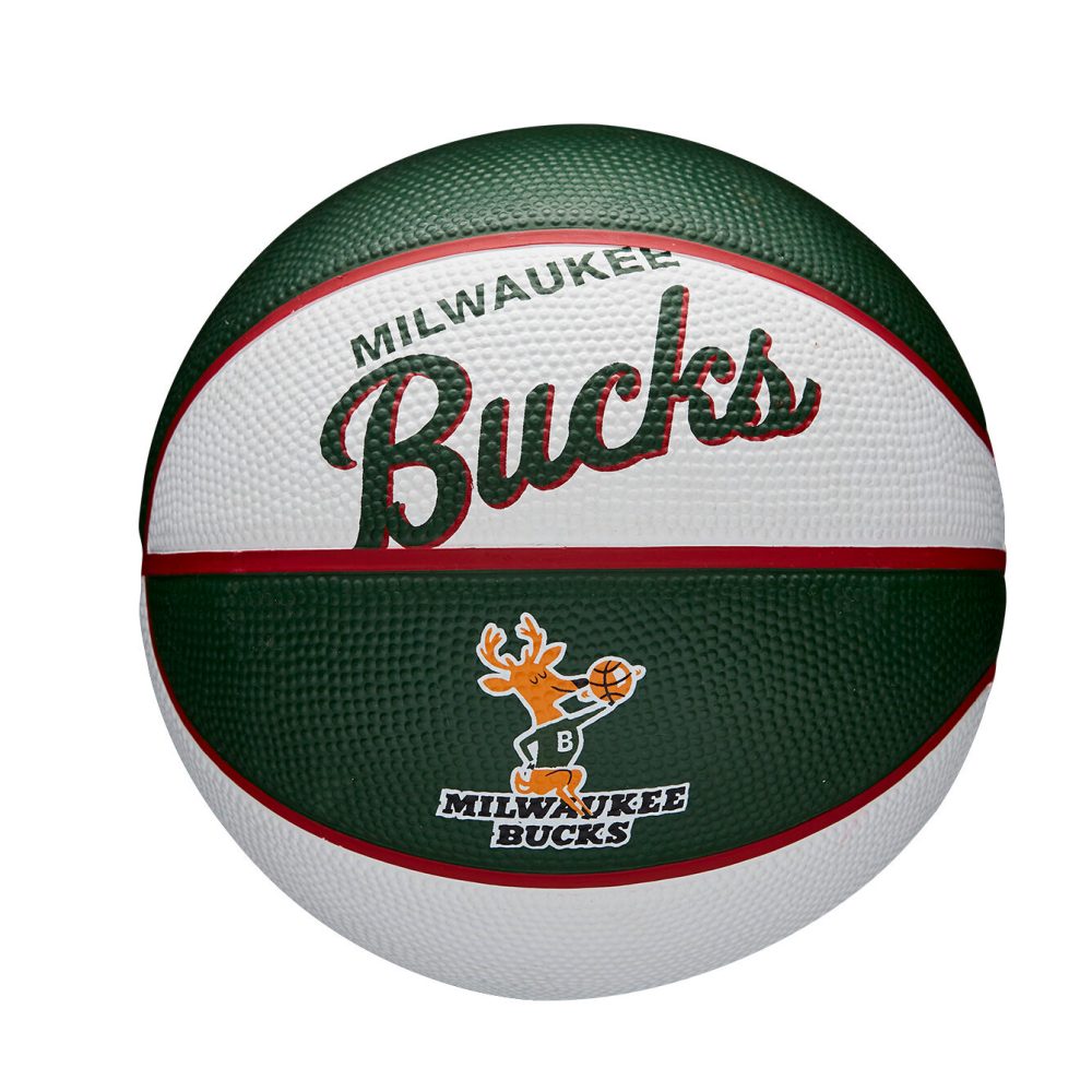 Mini Balón De Baloncesto Wilson Nba Team Retro – Milwaukee Bucks